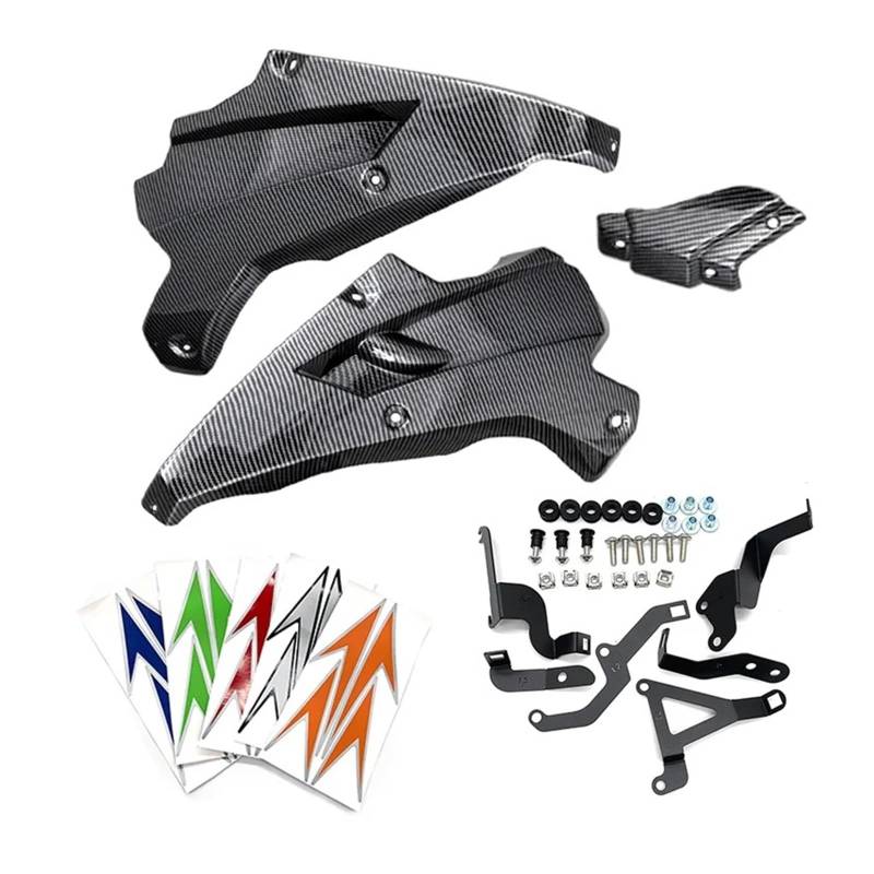 Motorradteile Für Kawasaki Z900 2017 2018 2019 Motorrad Bauch Pan Motor Spoiler Unteren Panel Verkleidung Gugel Abdeckung Körper Rahmen Schutz Motorrad Vorderspoiler(Carbon Look) von OEXRIGRU