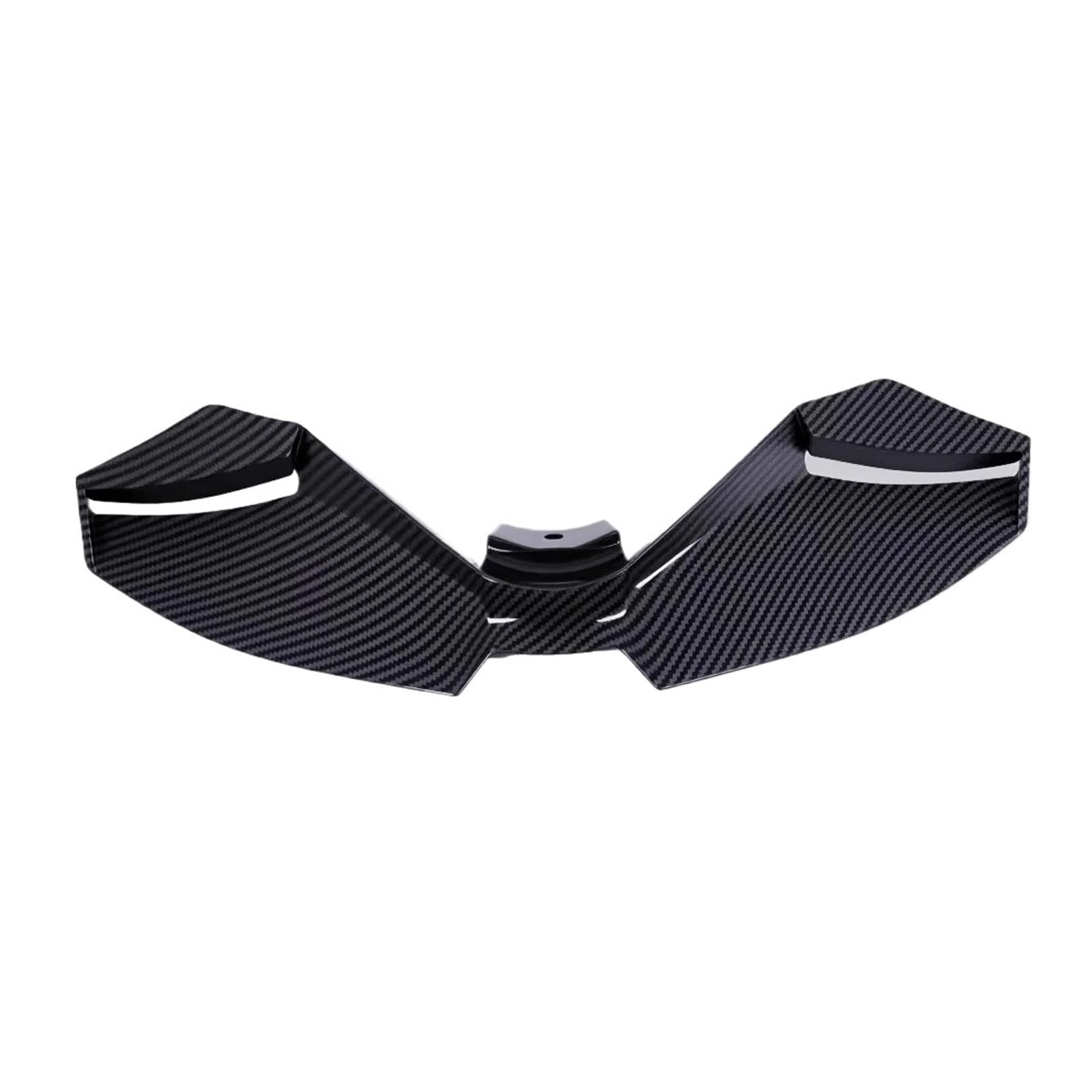 Motorradteile Für MT-09 Für MT09 SP 2024 2025 Motorrad Winglet Aerodynamische Flügel Frontspoiler Kit Downforce Naked Frontal Spoiler Motorrad Vorderspoiler(Carbon Fiber-Black) von OEXRIGRU
