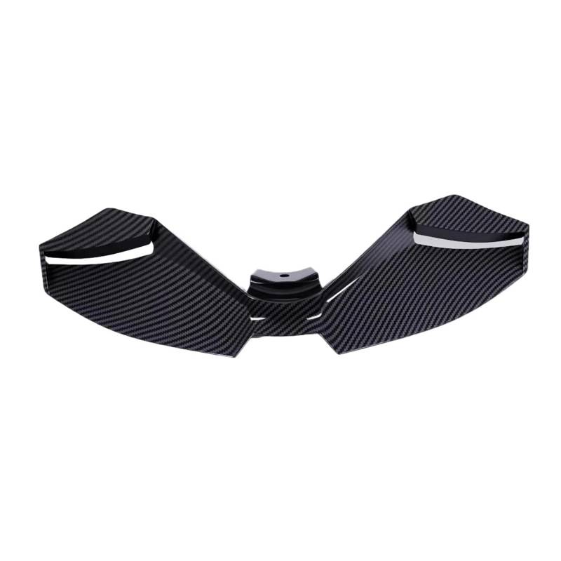 Motorradteile Für MT-09 Für MT09 SP 2024 2025 Motorrad Winglet Aerodynamische Flügel Frontspoiler Kit Downforce Naked Frontal Spoiler Motorrad Vorderspoiler(Carbon Fiber-Black) von OEXRIGRU
