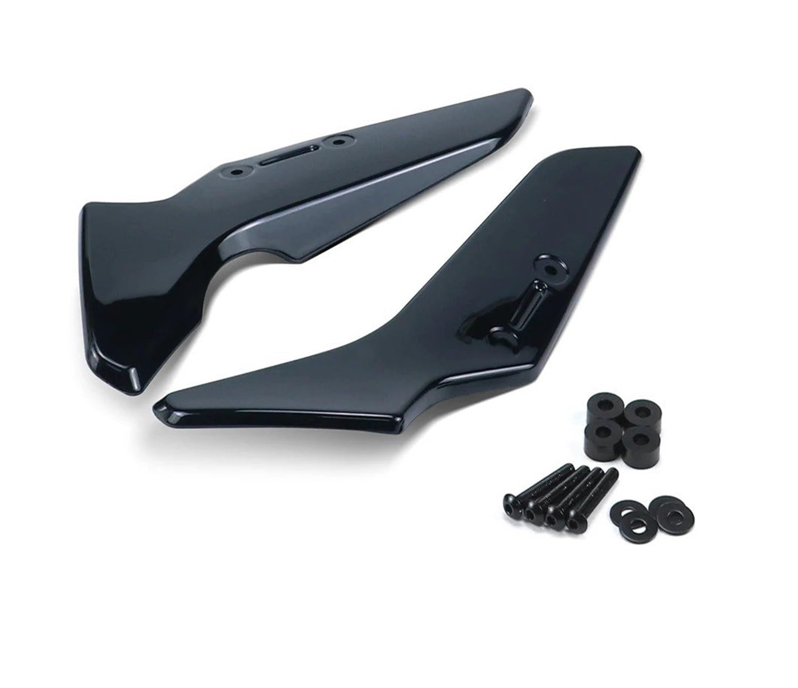 Motorradteile Für MT-125 Für MT125 Für MT-15 Für MT15 (2020-) Motorrad Windschutzscheibe Seite Windabweiser Spoiler Motorrad Vorderspoiler(Schwarz) von OEXRIGRU