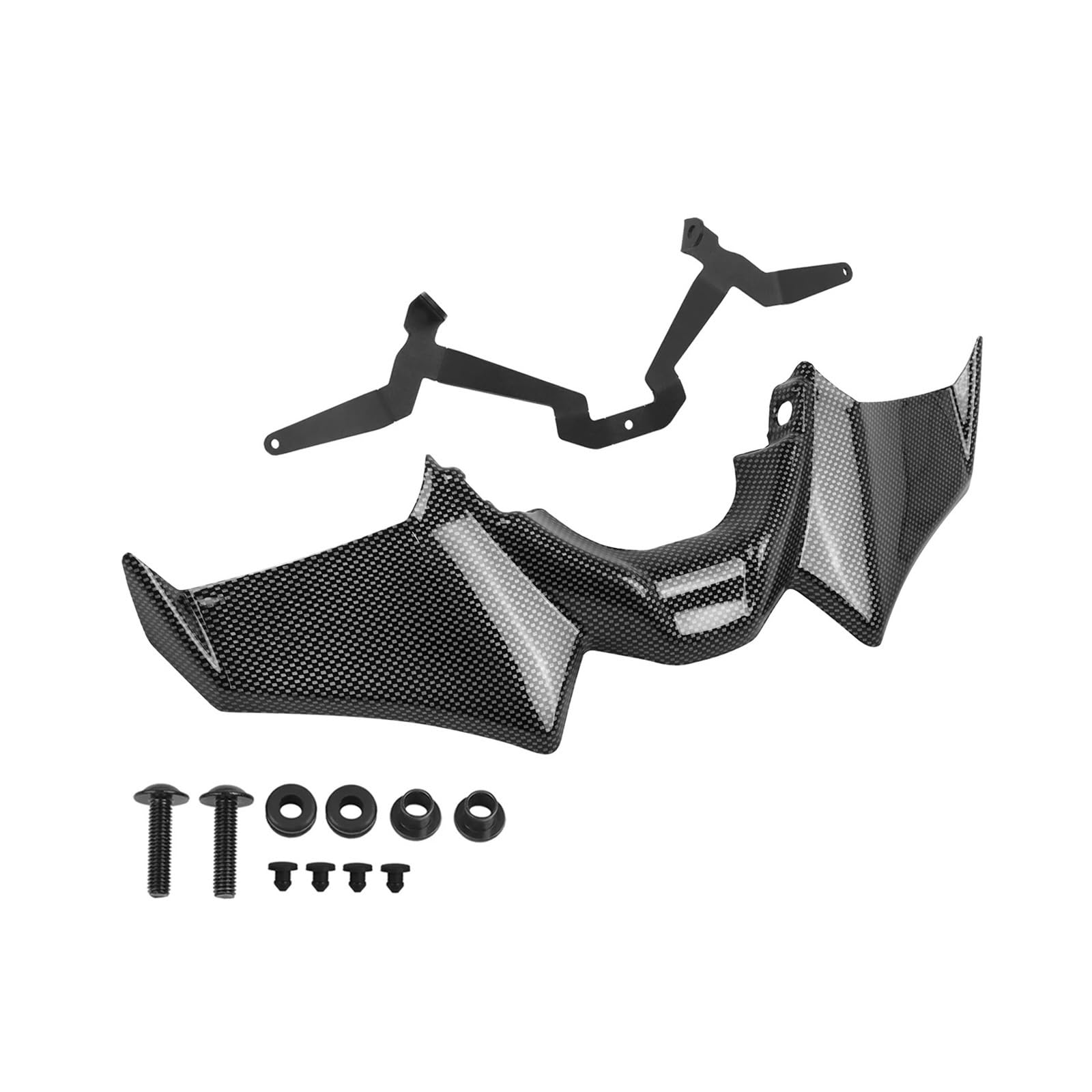 Motorradteile Für MT07 Für MT-07 Für MT 07 SP 2021-2024 Front Downforce Spoiler Naked Frontal Spoiler Winglet Aerodynamische Flügel Deflector Kit Motorrad Vorderspoiler(Grid Pattern) von OEXRIGRU