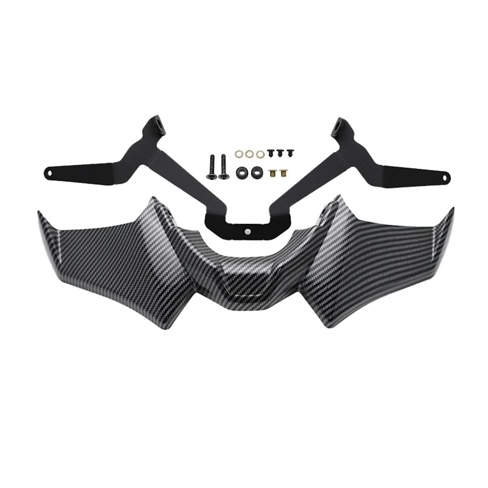 Motorradteile Für MT07 Für MT-07 SP 2021-2024 Motorrad Vorderrad Für Kotflügel Schnabel Nase Kegel Verlängerung Extender Gugel Spoiler Abdeckung Motorrad Vorderspoiler(Carbon Fiber Look) von OEXRIGRU