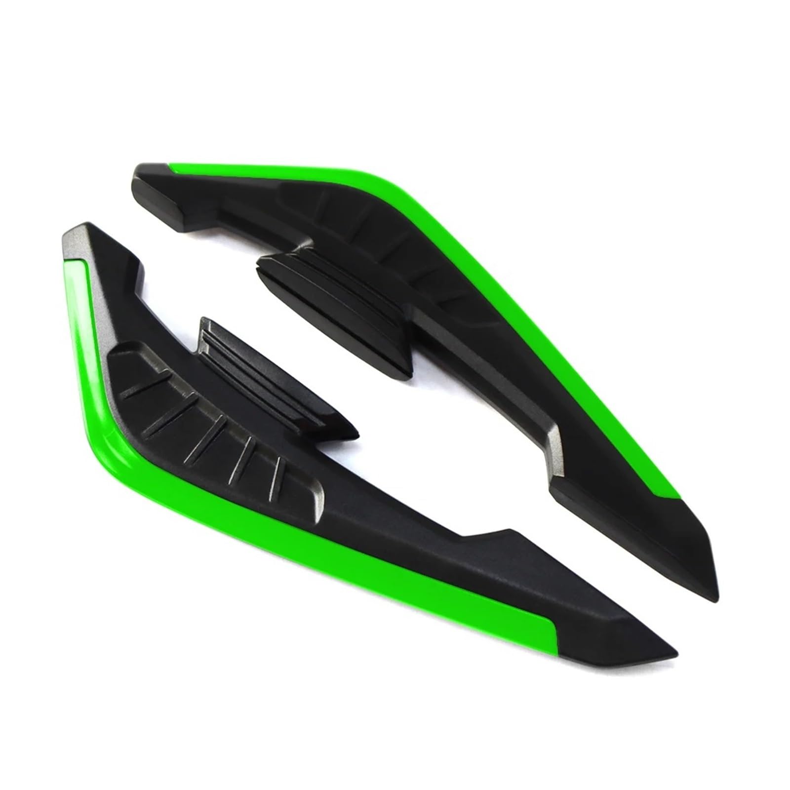Motorradteile Für NMAX155 2020-2024 Für Turbo 2025 Motorrad Winglet Aerodynamische Spoiler Dynamische Flügel Dekoration Aufkleber Motorrad Vorderspoiler(Green) von OEXRIGRU