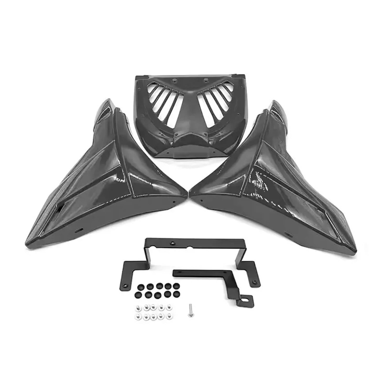 Motorradteile Für Rebel Für CMX500 2017 2018 2019 2020 2021 2022 2023 2024 Motorrad Motor Unteren Bauch Pan Spoiler Verkleidung Montage Halterung Motorrad Vorderspoiler(Glossy Black) von OEXRIGRU