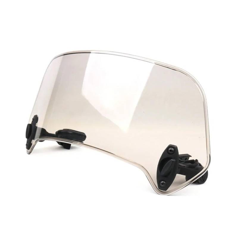 Motorradteile Universal Motorrad Roller Einstellbare Clip Auf Windschutzscheibe Windschutzscheibe Verlängerung Spoiler Windabweiser Motorrad Vorderspoiler(Large Brown) von OEXRIGRU