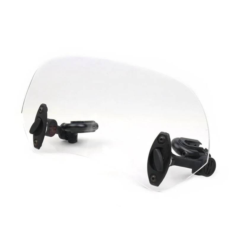 Motorradteile Universal Motorrad Roller Einstellbare Clip Auf Windschutzscheibe Windschutzscheibe Verlängerung Spoiler Windabweiser Motorrad Vorderspoiler(Small transparent) von OEXRIGRU