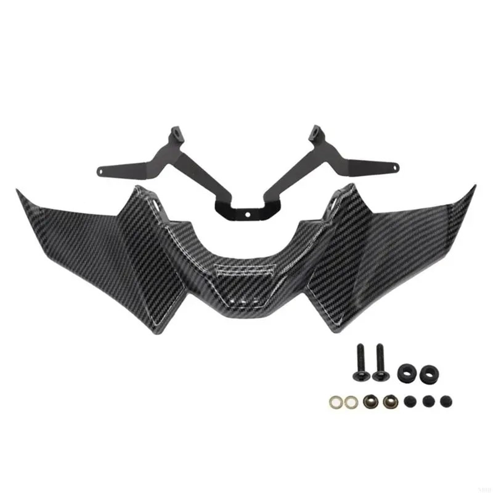 Motorradteile Universal Verkleidung Aerodynamische Flügel Deflektor Verkleidung Panel Motorrad Sport Abtrieb Front Spoiler Motorrad Vorderspoiler(Carbon Pattern) von OEXRIGRU