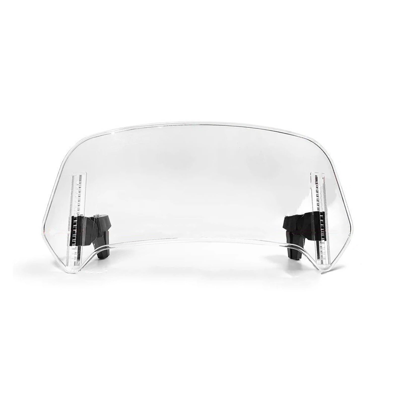 Motorradteile Windschutzscheibe Universal Clamp-On Kleine Deflektor Windschutzscheibe Verlängerung Einstellbare Spoiler Motorrad Vorderspoiler(Style B Clear) von OEXRIGRU
