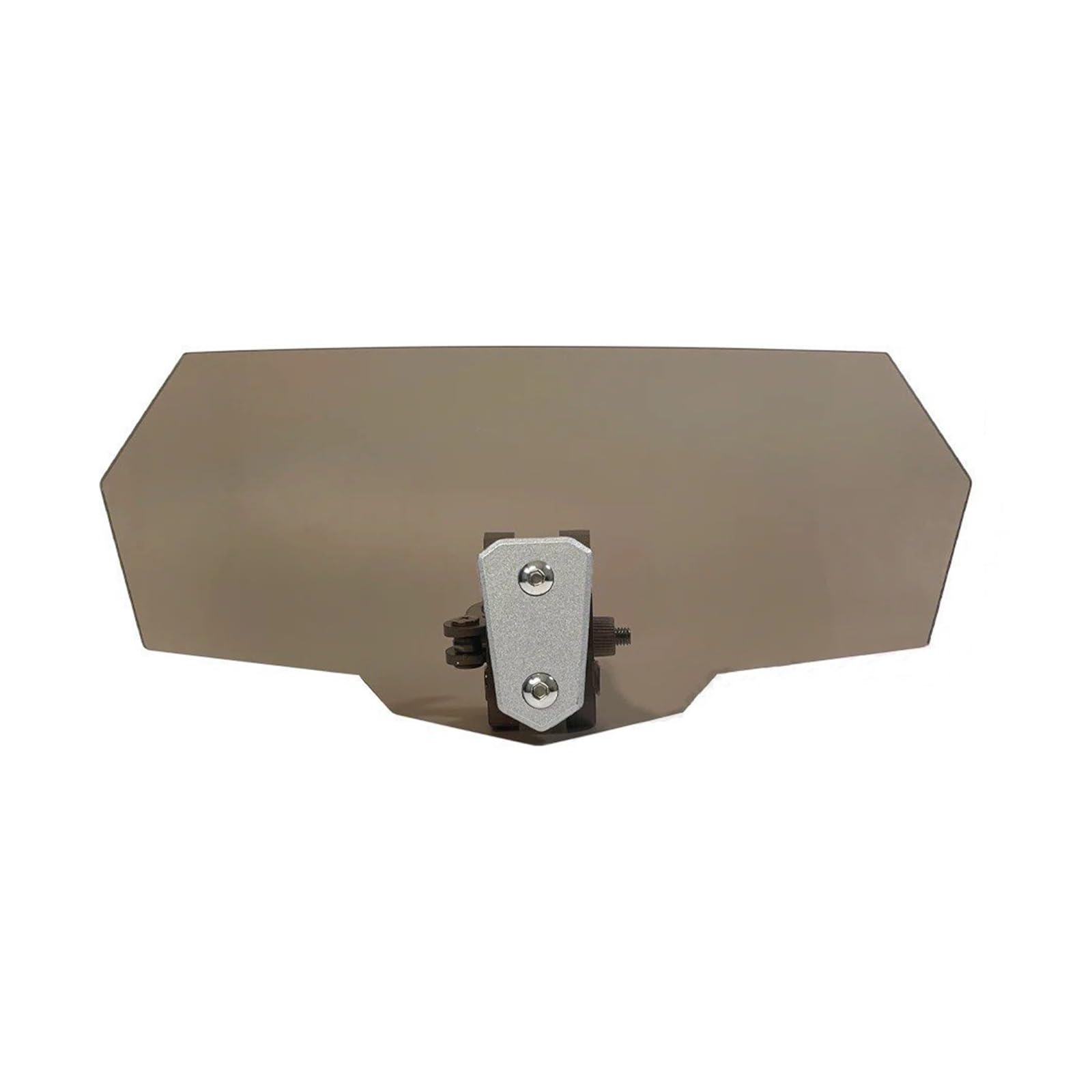 Motorradteile Windschutzscheibe Universal Clamp-On Kleine Deflektor Windschutzscheibe Verlängerung Einstellbare Spoiler Motorrad Vorderspoiler(Style F Brown) von OEXRIGRU