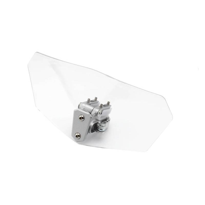 Motorradteile Windschutzscheibe Universal Clamp-On Kleine Deflektor Windschutzscheibe Verlängerung Einstellbare Spoiler Motorrad Vorderspoiler(Style G Clear) von OEXRIGRU