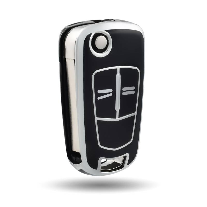 OFFCURVE Autoschlüssel Hülle Schlüsselhülle, Schlüsselcover TPU Autoschlüssel Schutzhülle 2 Tasten für Opel Vauxhall Astra Zafira Adam Insignia Mokka Corsa Signum Tigra Meriva von OFFCURVE