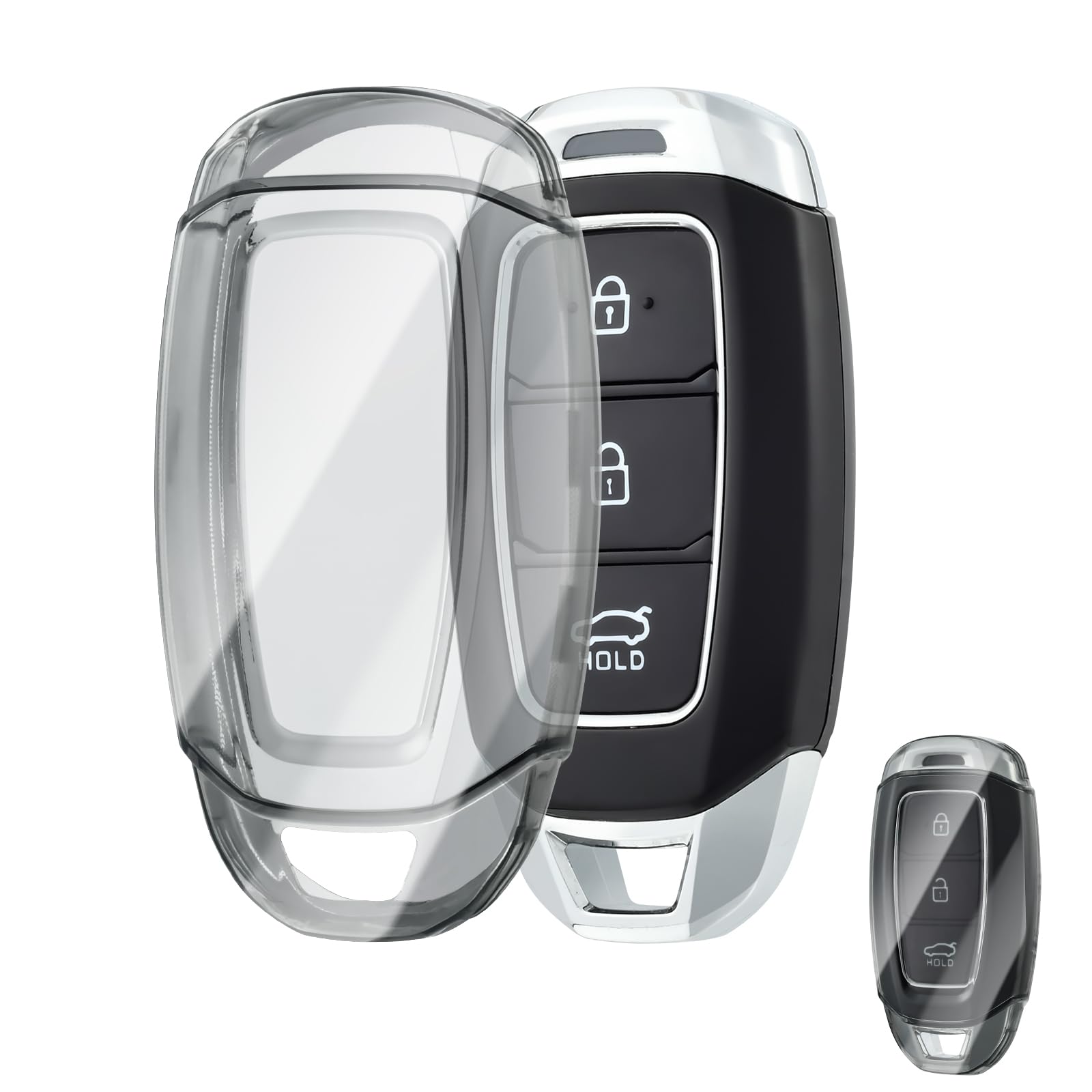 OFFCURVE Schlüsselhülle Transparent Autoschlüssel Hülle, Schlüsselcover Schlüsselgehäuse für Hyundai i10 i30 ix25 ix35 IG Santa Fe Kona Elantra Grandeur Solaris Azera Tucson Palisade OFFCURVE Schlüsselhülle Transparent Autoschlüssel Hülle, Schlüsselcover Schlüsselgehäuse für Hyundai i10 i30 ix25 ix35 IG Santa Fe Kona Elantra Grandeur Solaris Azera Tucson Palisade von OFFCURVE