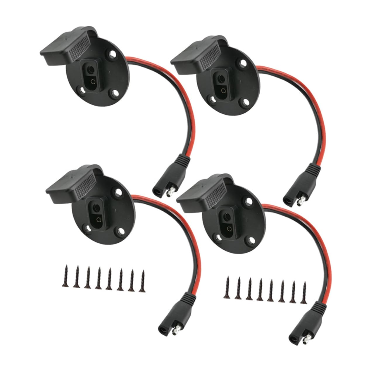 OFFSCH 4Sätze Sae Power Socket für Solarpanel mit Wasserdichter Abdeckung Hochwertige Verlängerungskabel für Motorräder Rasenmäher Traktoren OFFSCH 4Sätze Sae Power Socket für Solarpanel mit Wasserdichter Abdeckung Hochwertige Verlängerungskabel für Motorräder Rasenmäher Traktoren von OFFSCH
