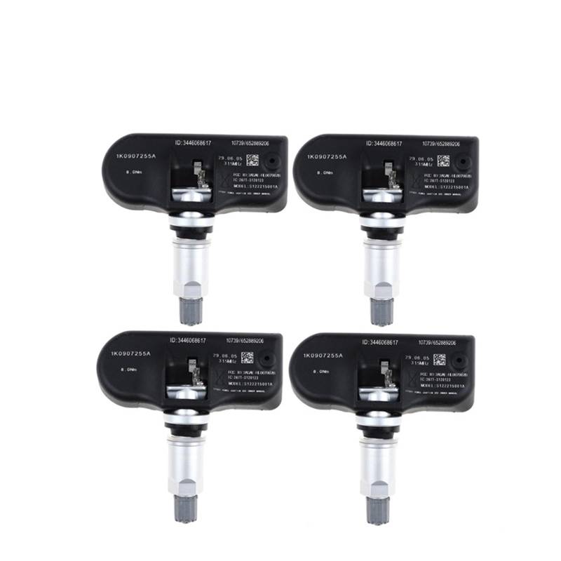 4 Stück/Los für 1K0907255A TPMS Reifendrucksensor 1K0907253D/1K0998275/1K090761 TPMS-Sensor Autoteile von OFYPCURI