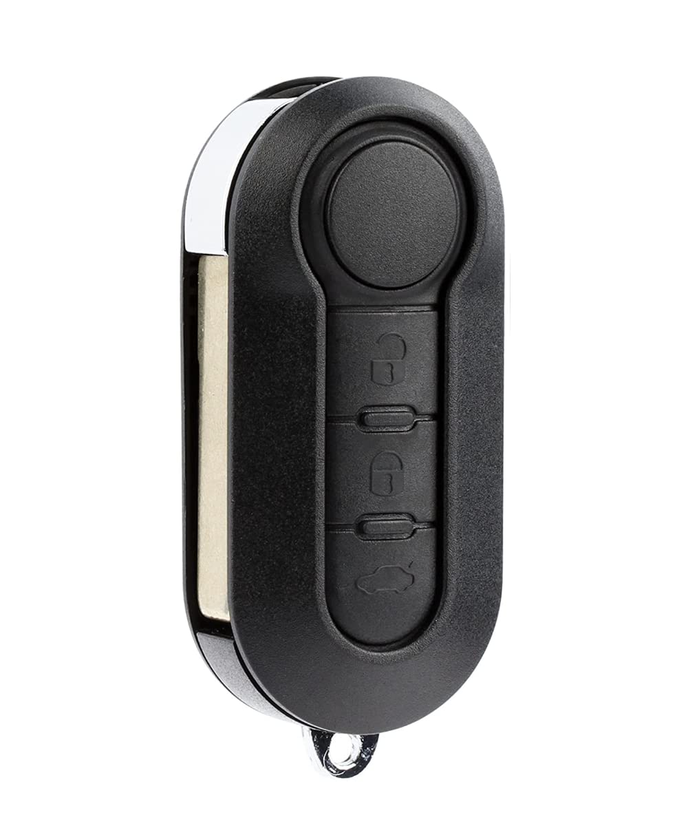 OGGIPRO Schlüsselgehäuse mit 3 Tasten, kompatibel mit den Automodellen Fiat Grande Punto, Evo, Panda, Bravo, Stilo, 500 l und Lancia Y, Delta Musa von OGGIPRO