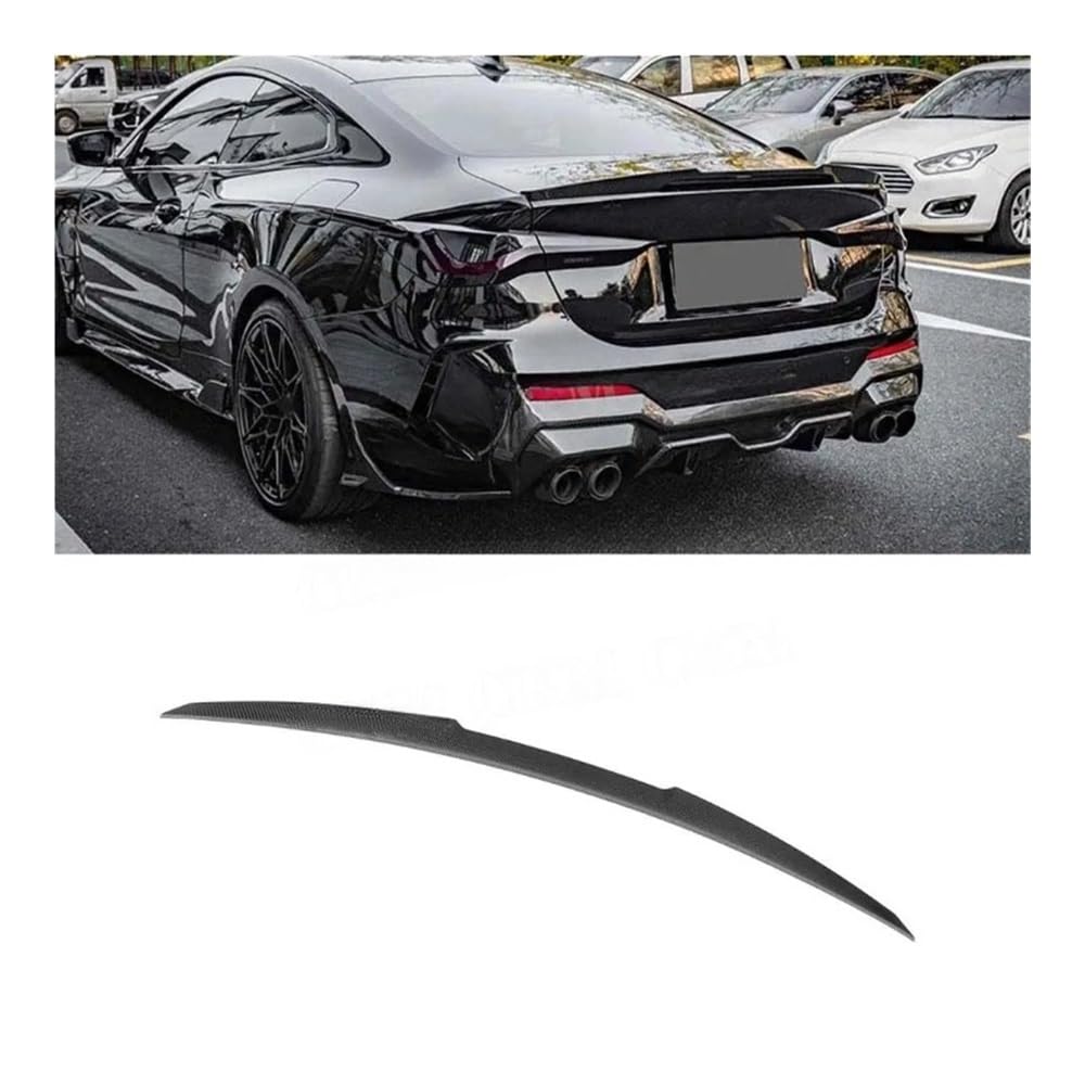 OGHF Entenschnabelspoiler aus mattiertem Carbon – Kompatibel mit BMW 4er G22/G82 (2020+) M4 Coupé – Aggressiver Heckspoiler – Direkte Anschraubpassform(Left) von OGHF