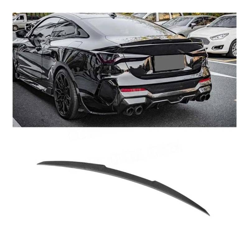 OGHF Entenschnabelspoiler aus mattiertem Carbon – Kompatibel mit BMW 4er G22/G82 (2020+) M4 Coupé – Aggressiver Heckspoiler – Direkte Anschraubpassform(Left) von OGHF