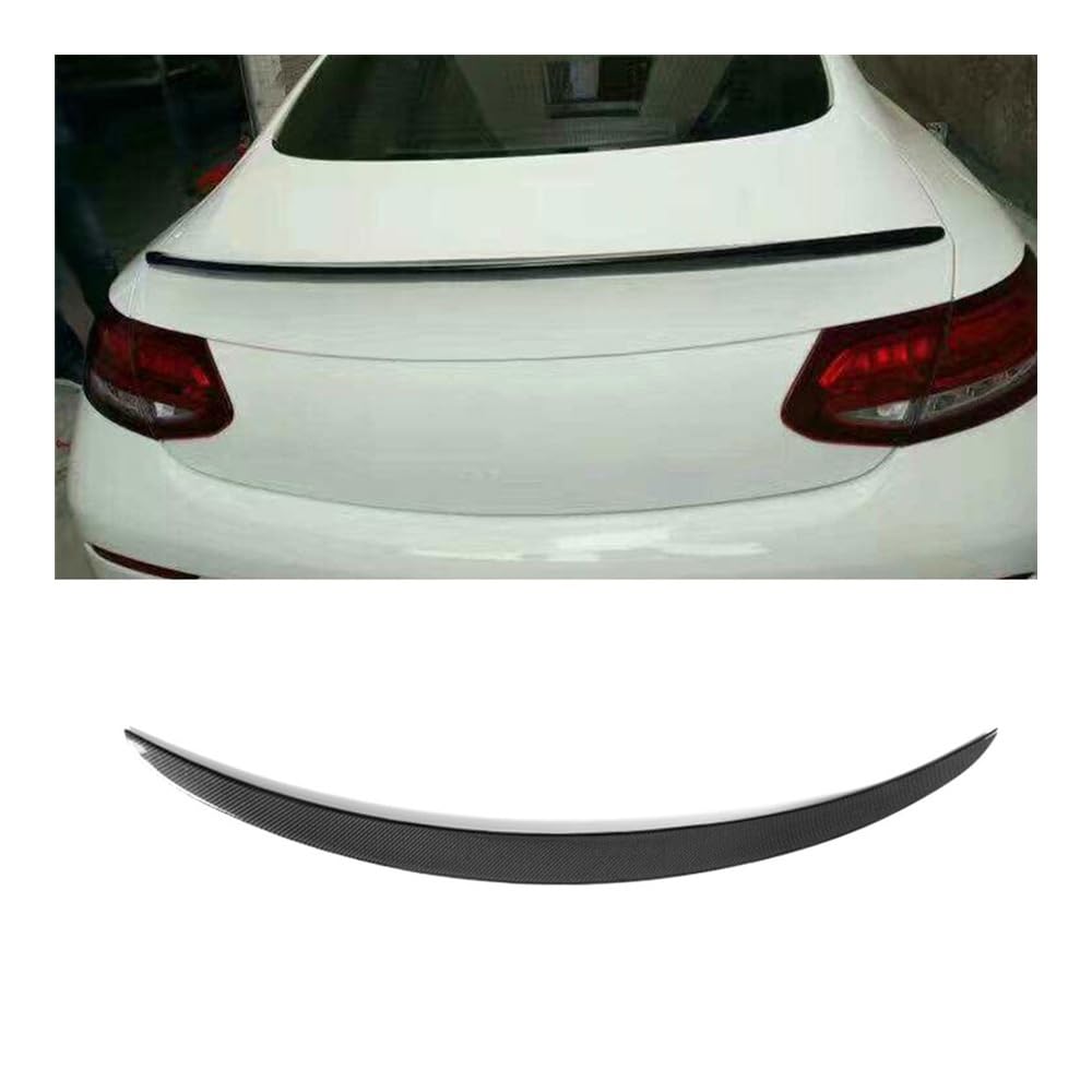 OGHF Heckspoiler aus Karbonfaser, kompatibel mit Mercedes-Benz C-Klasse W205/C205 Coupé (2015 2016 2017) – C180/C300/C63 AMG – Hochglänzender Kofferraumdeckel(B) von OGHF