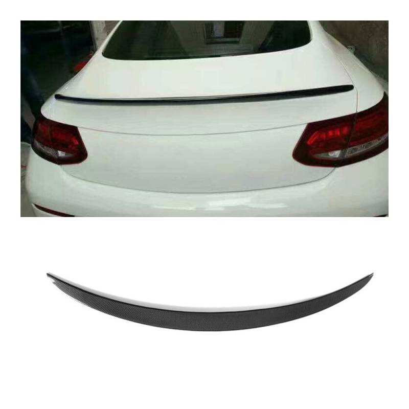 OGHF Heckspoiler aus Karbonfaser, kompatibel mit Mercedes-Benz C-Klasse W205/C205 Coupé (2015 2016 2017) – C180/C300/C63 AMG – Hochglänzender Kofferraumdeckel(B) von OGHF
