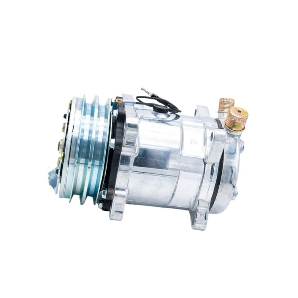 OGHF SD5H14 SD508 Universal-AC-Kompressor – 12 V/24 V 8PK/2PK Auto-Klimaanlagepumpe – Grünes Stummschaltdesign – Kompatibel for mehrere Fahrzeuge – Ersatz for die Serie 5H14(2PK 24V) von OGHF