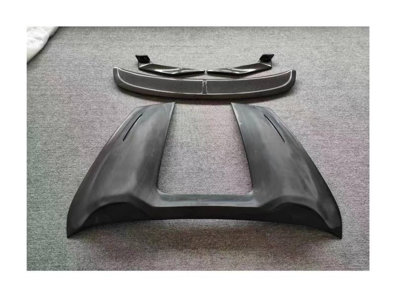 OGHF Unlackierter Heckspoiler aus GFK, kompatibel mit Porsche 718 Boxster (2014 2015 2016 20017 20018 2019 2020) | Großer Spoiler in Carbonfaser-Optik | Selbst lackierbar | Vorgebohrt + 3M-Klebeband(H von OGHF