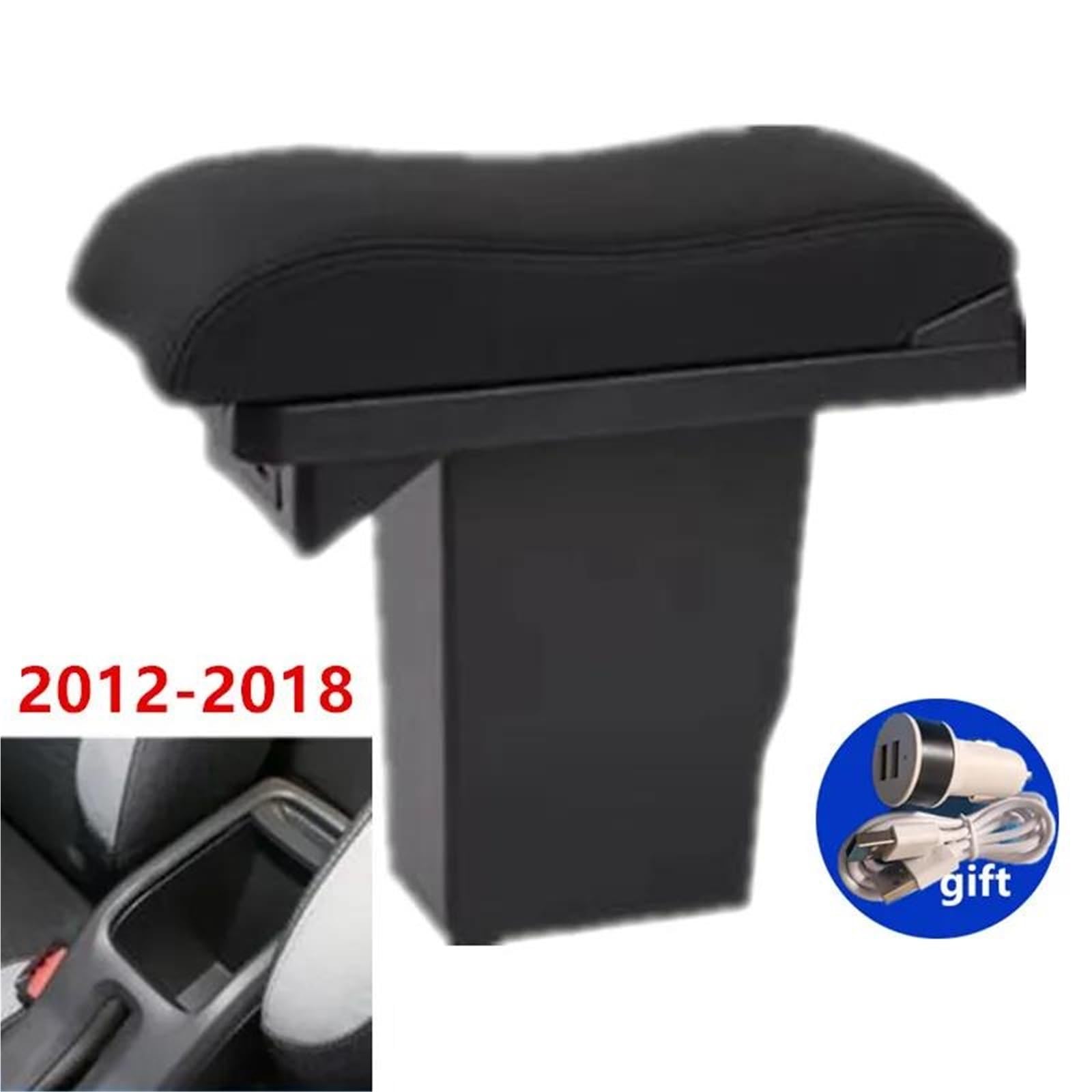 ArmstüTze Armlehne Box Für Peugeot Für 2008 2012-2018 Retrofit Interior Center Storage Box Auto Armlehne Arm USB Auto Armlehnen(Style A3) von OGJFD