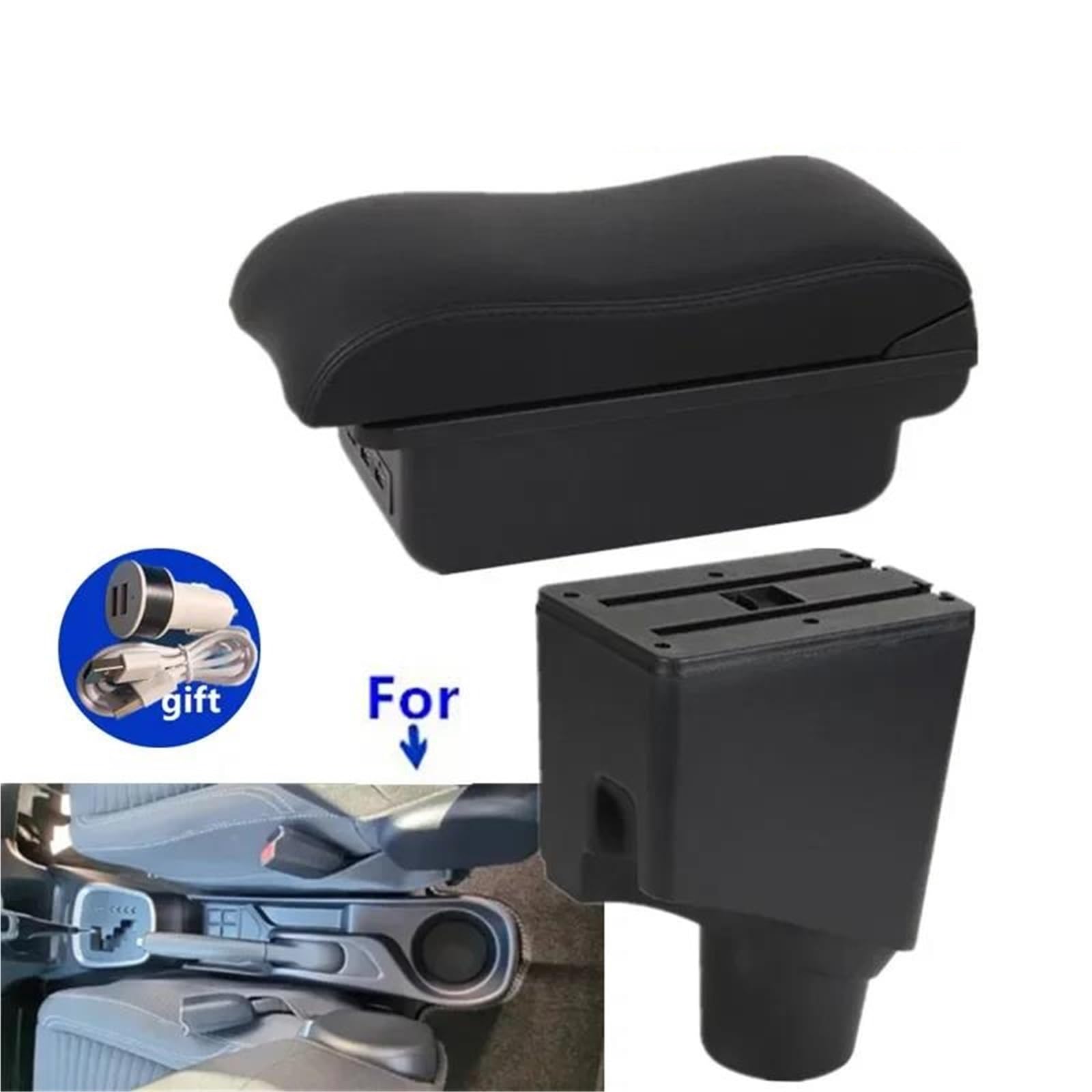 ArmstüTze Armlehne Box Für Toyota Für Yaris 2015-2023 Auto Armlehne Center Storage Box Innen Retrofit Teile Auto Armlehnen(Style B4) von OGJFD