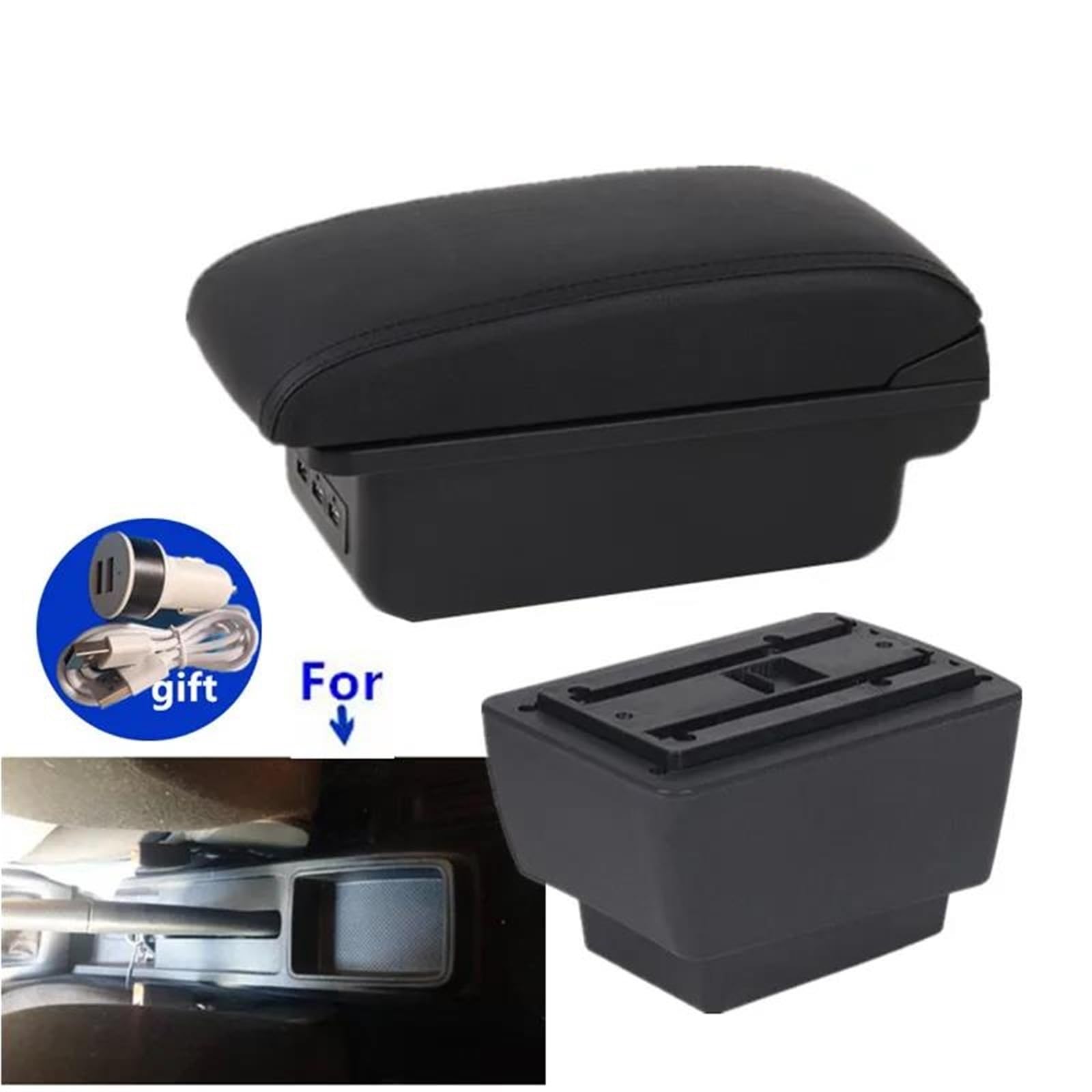 ArmstüTze Armlehne Für Fabia 3 III 2015-2024 Auto-Armlehnenbox Spezielle Nachrüst-Innenraum-Aufbewahrungsbox Autozubehör Auto Armlehnen(Style B1) von OGJFD