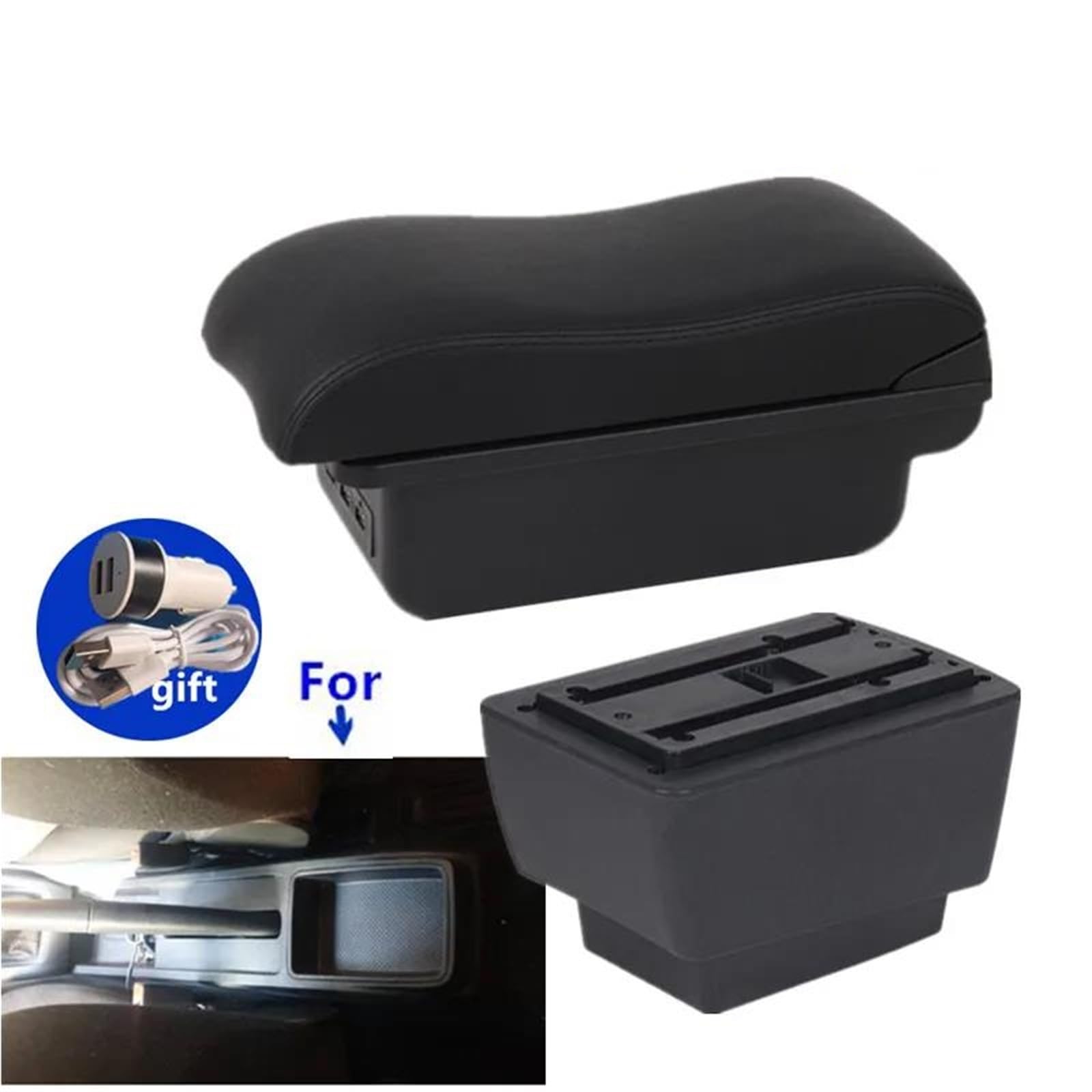 ArmstüTze Armlehne Für Fabia 3 III 2015-2024 Auto-Armlehnenbox Spezielle Nachrüst-Innenraum-Aufbewahrungsbox Autozubehör Auto Armlehnen(Style B4) von OGJFD