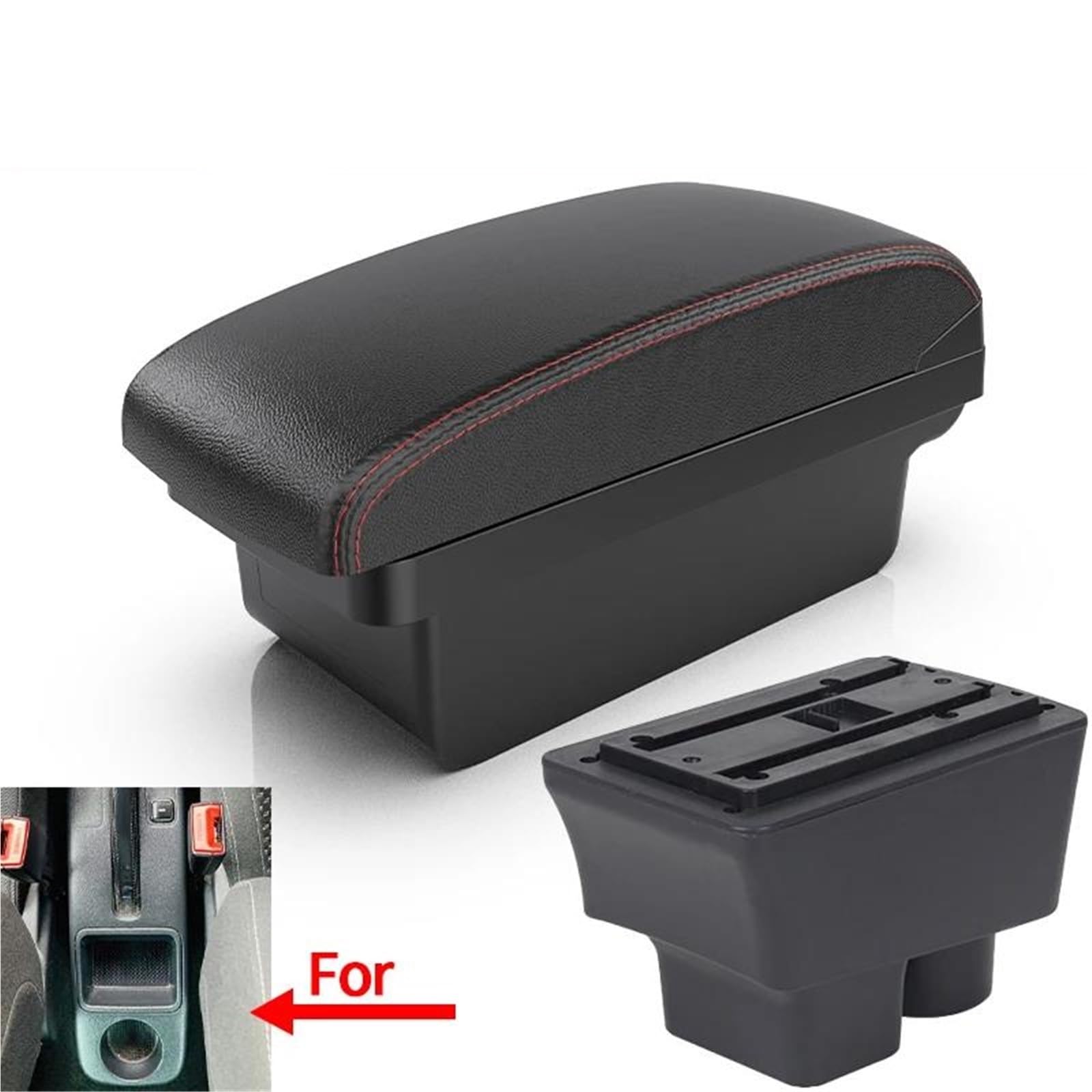 ArmstüTze Armlehne Für Skoda Für Fabia 2 2008-2014 Auto Armlehne Box Teile Aufbewahrungsbox Innenteile Autozubehör Auto Armlehnen(Style A1) von OGJFD