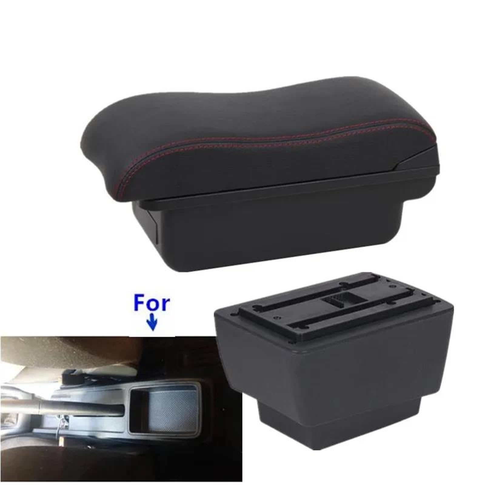 ArmstüTze Armlehne Für Skoda Für Fabia 3 III 2015-2024 Auto Armlehne Box Nachrüstung Innen Lagerung Box Auto Zubehör Auto Armlehnen(A5) von OGJFD