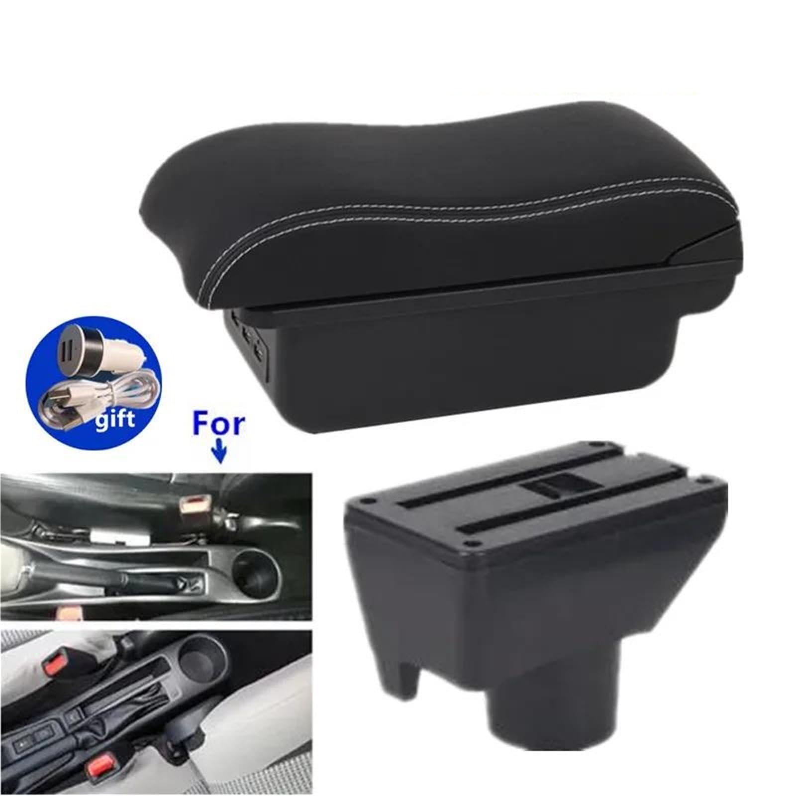 ArmstüTze Armlehne Für Toyota Für Yaris Für Vitz Auto Armlehne Box Innen Spezielle Retrofit Center Aufbewahrungsbox Auto Armlehnen(Style B6) von OGJFD