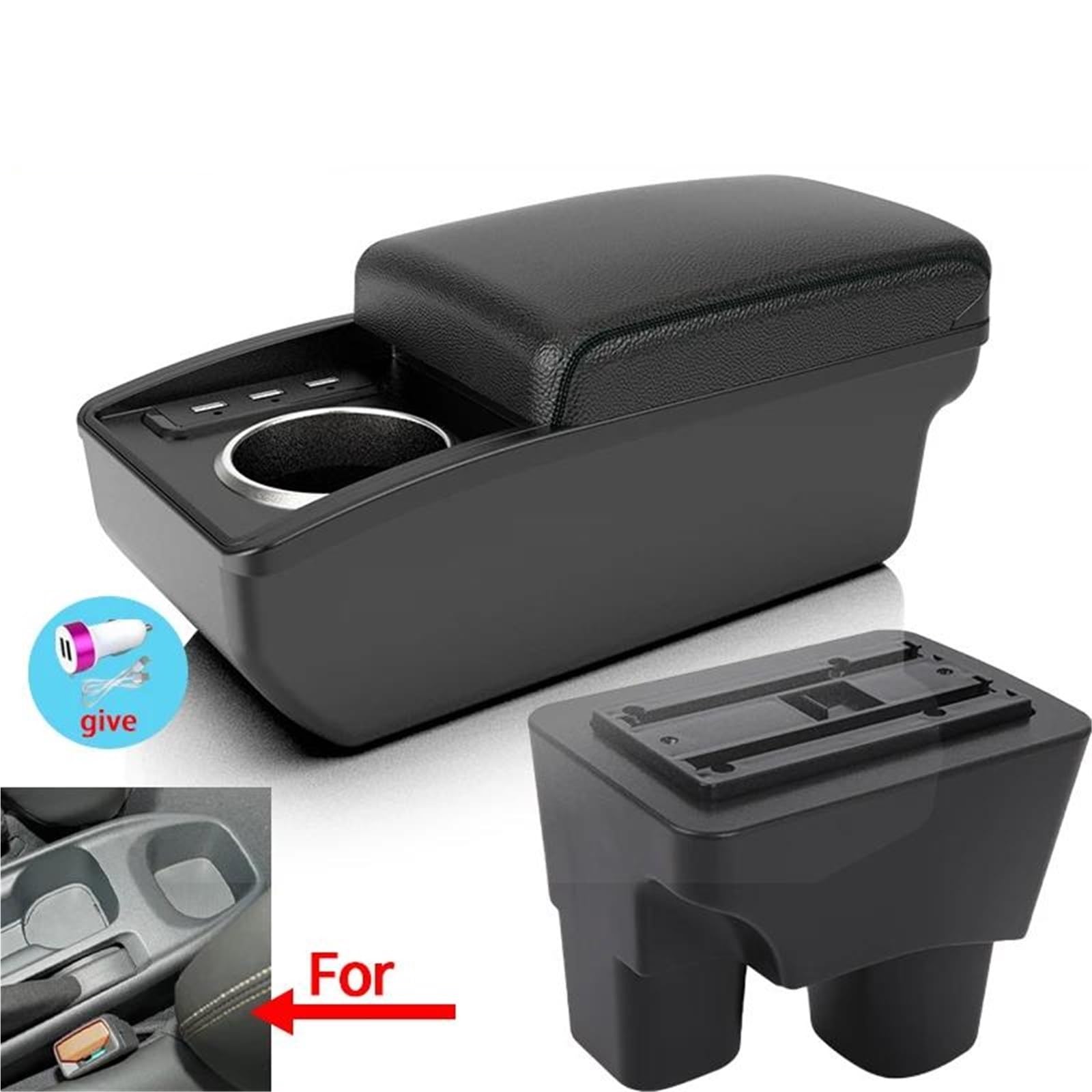 ArmstüTze Armlehnenbox Für Chevy Für Onix 2020–2024 Auto-Armlehnen-Aufbewahrungsbox Innenausstattung Nachrüstteile Auto Armlehnen(Style B2) von OGJFD