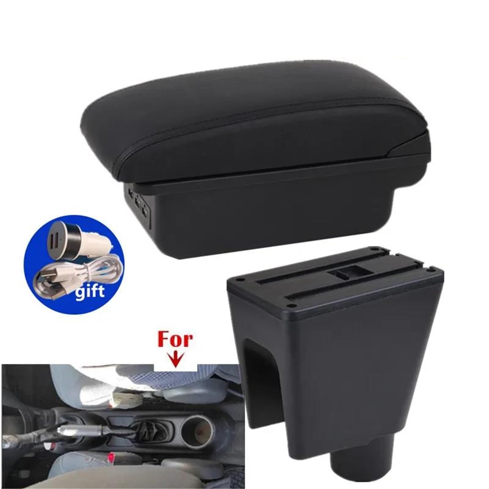 ArmstüTze Armlehnenbox Für Chevy Für Spark III Für Aveo Für T200 Autoarmlehne Aufbewahrungsbox Autozubehör Innenausstattung Auto Armlehnen(Style B1) von OGJFD