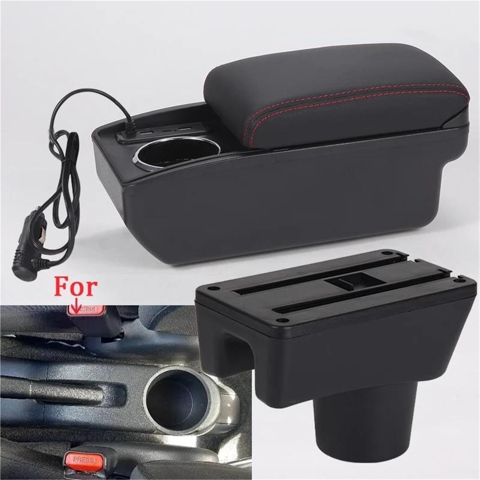 ArmstüTze Armlehnenbox Für Dodge Für Attitude Für Mitsubishi Für Space Star Für Mirage Auto-Armlehnen-Aufbewahrungsbox Auto Armlehnen(Style A1) von OGJFD