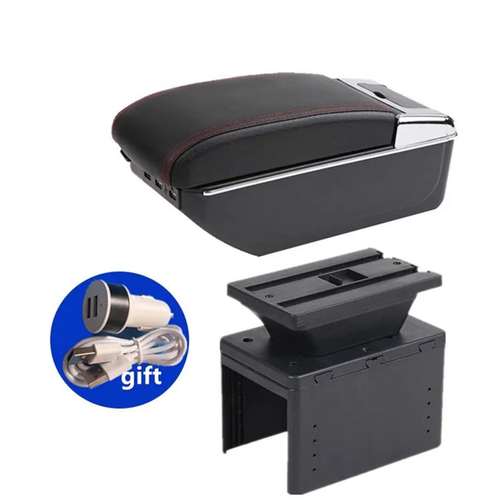 ArmstüTze Armlehnenbox Für Fiat Für Punto Für Grande Punto Auto-Armlehnenbox Zentrale Aufbewahrungsbox Innenausstattung Auto Armlehnen(Style D2) von OGJFD