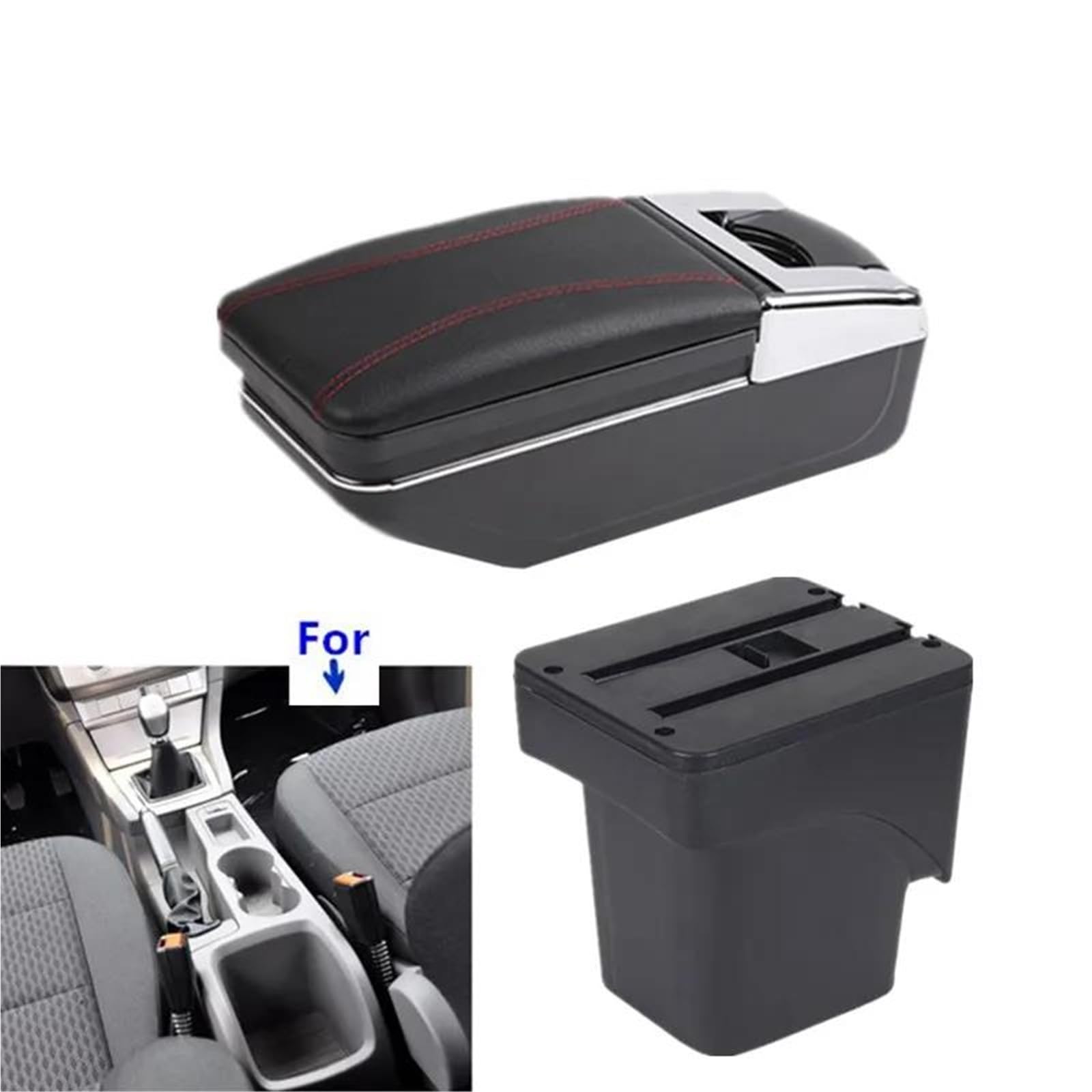 ArmstüTze Armlehnenbox Für Ford Für Focus 2 Für Mk2 Auto Armlehne Center Storage Box Innenraum Nachrüstung Aschenbecher Tasse Auto Armlehnen(Style A2) von OGJFD