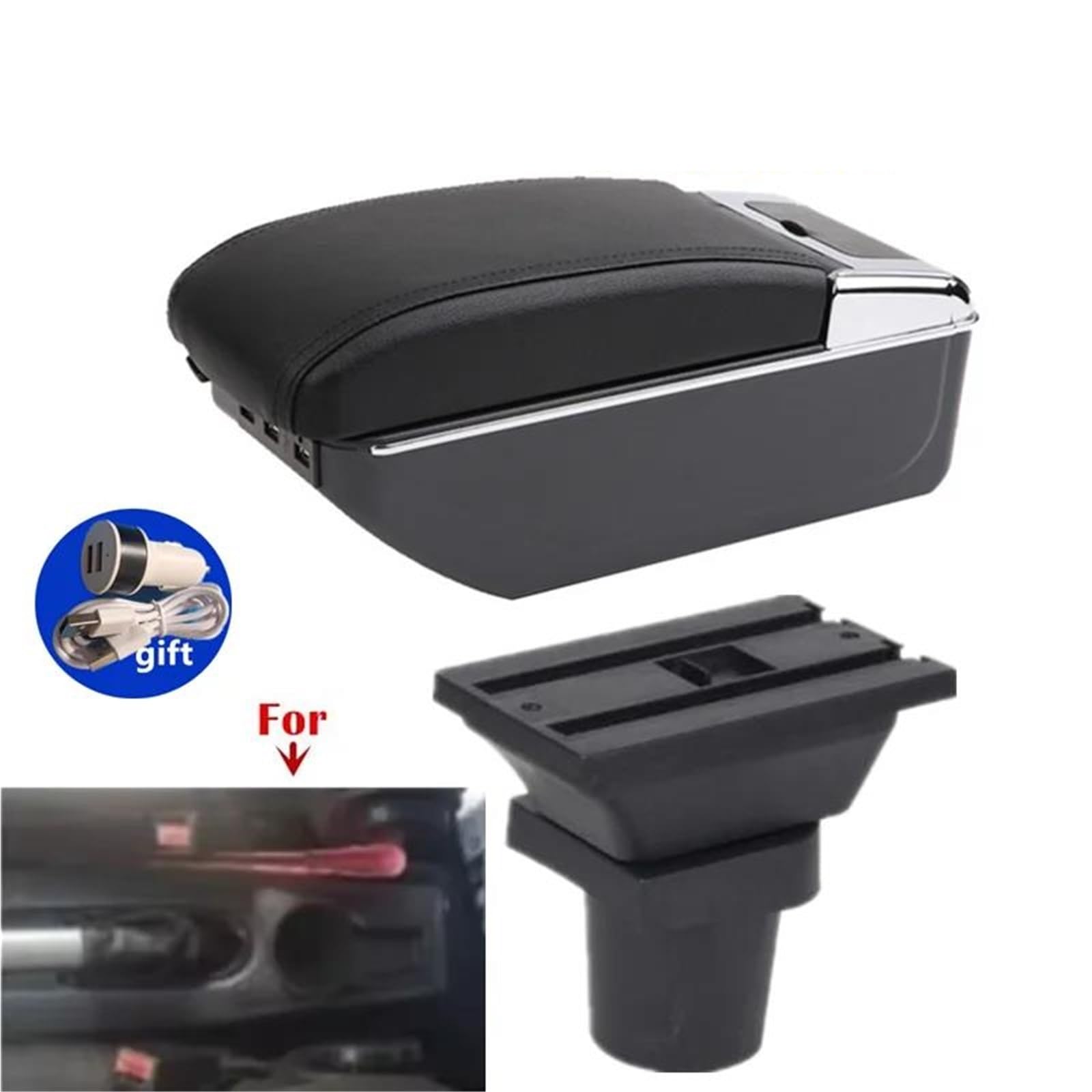 ArmstüTze Armlehnenbox Für Ford Für Focus Für Mk1 Auto-Armlehnenbox Zentrale Aufbewahrungsbox Innenausstattung Nachrüstzubehör Auto Armlehnen(Style D2) von OGJFD