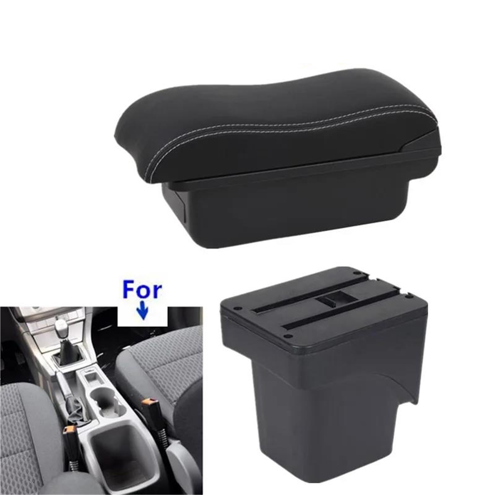 ArmstüTze Armlehnenbox Für Ford Für Focus Für Mk2 2005-2011 Auto-Armlehnenbox Center Storage Box Innen-Nachrüstung Auto Armlehnen(Style A6) von OGJFD