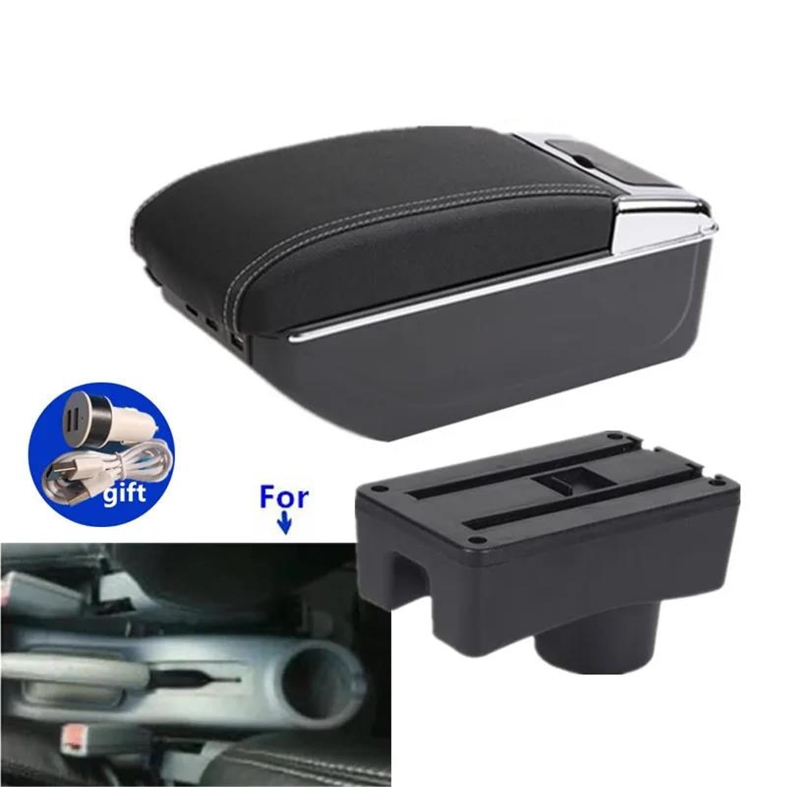 ArmstüTze Armlehnenbox Für Hyundai Für Accent Für Tagaz Auto-Armlehnenbox Innenteile Center Storage Box Autozubehör Auto Armlehnen(Style C3) von OGJFD