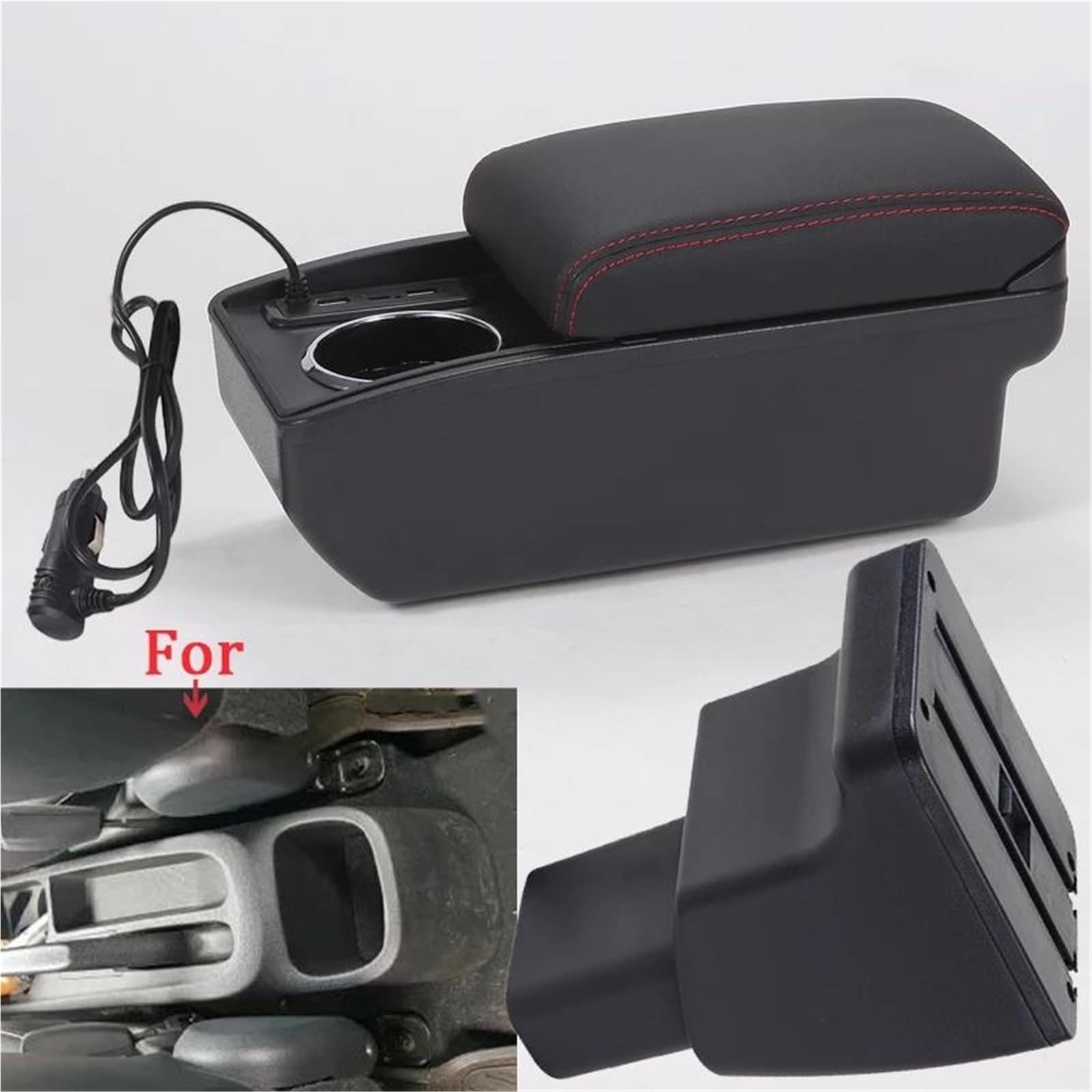 ArmstüTze Armlehnenbox Für Hyundai Für I10 Auto-Armlehne Zentrale Aufbewahrungsbox Innenraum Spezielle Teile Autozubehör Auto Armlehnen(Style A1) von OGJFD