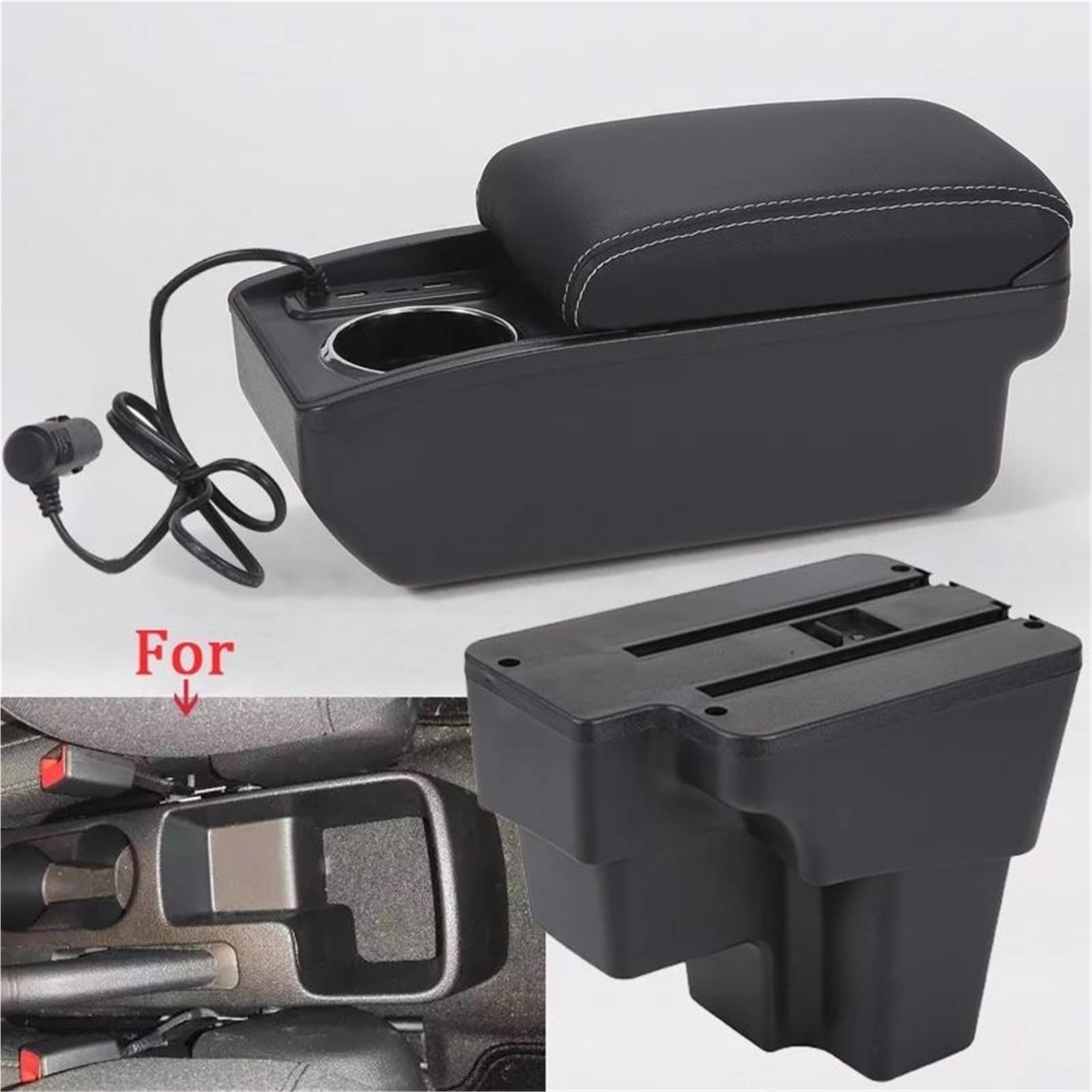 ArmstüTze Armlehnenbox Für Kia Für Stonic Für Rio Lx Für Cerato 2015-2024 Auto-Armlehnen-Aufbewahrungsbox Innenausstattung Auto Armlehnen(Style A3) von OGJFD