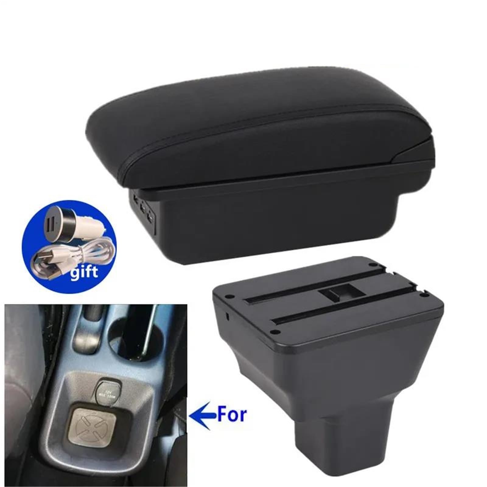 ArmstüTze Armlehnenbox Für Nissan Für Kicks 2016–2024 Auto-Armlehnenbox Innenraum-Nachrüst-Aufbewahrungsbox Autozubehör Auto Armlehnen(Style B1) von OGJFD