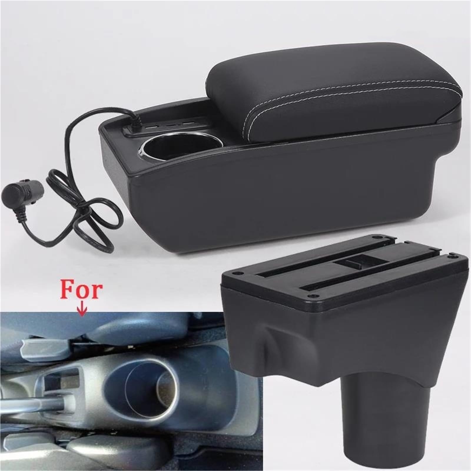 ArmstüTze Armlehnenbox Für Nissan Für Sunny Für March Für Micra K13 Auto Armlehne Aufbewahrungsbox Nachrüstteile Innenraum Auto Armlehnen(Style A3) von OGJFD