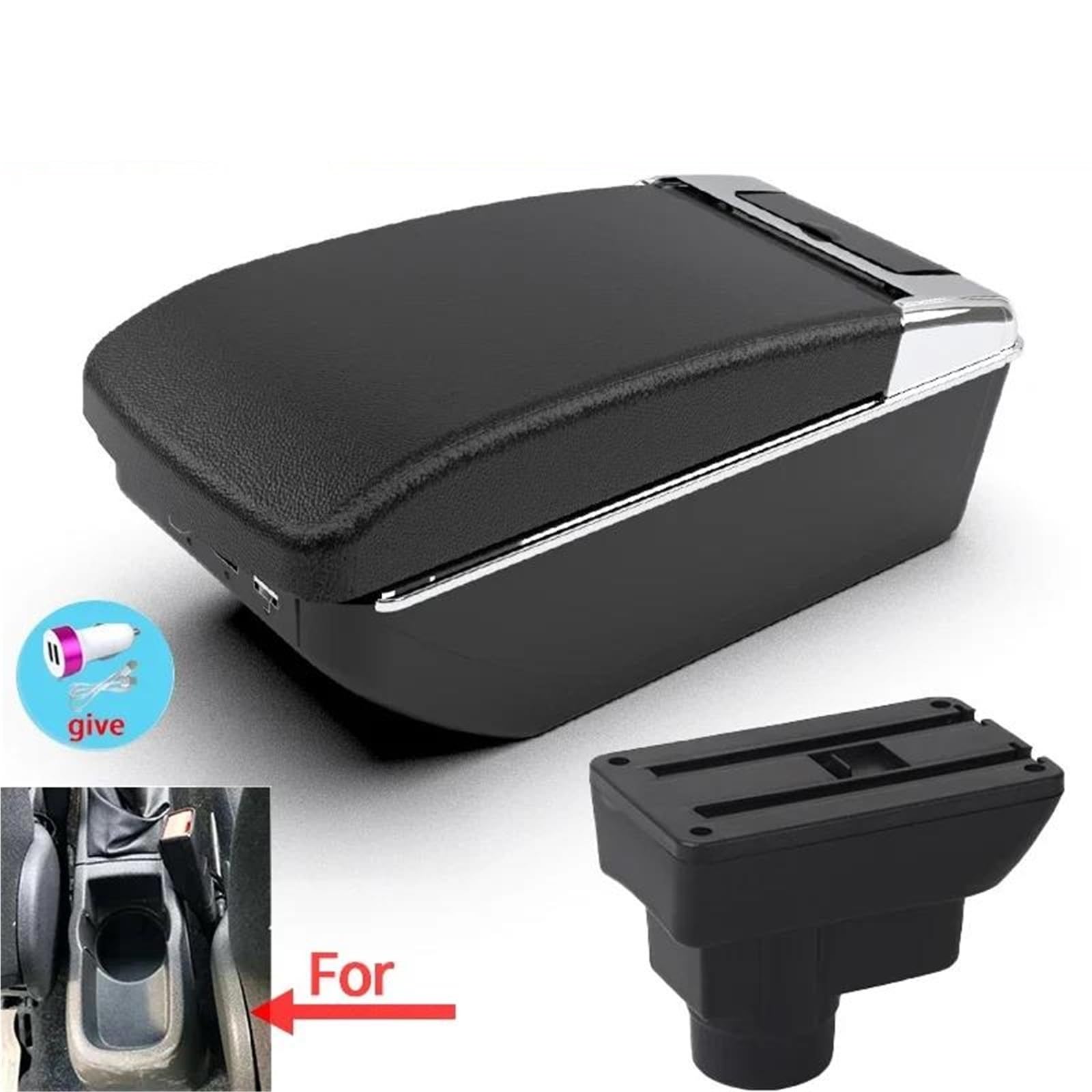 ArmstüTze Armlehnenbox Für Opel Für Corsa Auto Armlehne Rückenlehne Innenteile Aufbewahrungsbox Teile Autozubehör Auto Armlehnen(Style A2) von OGJFD