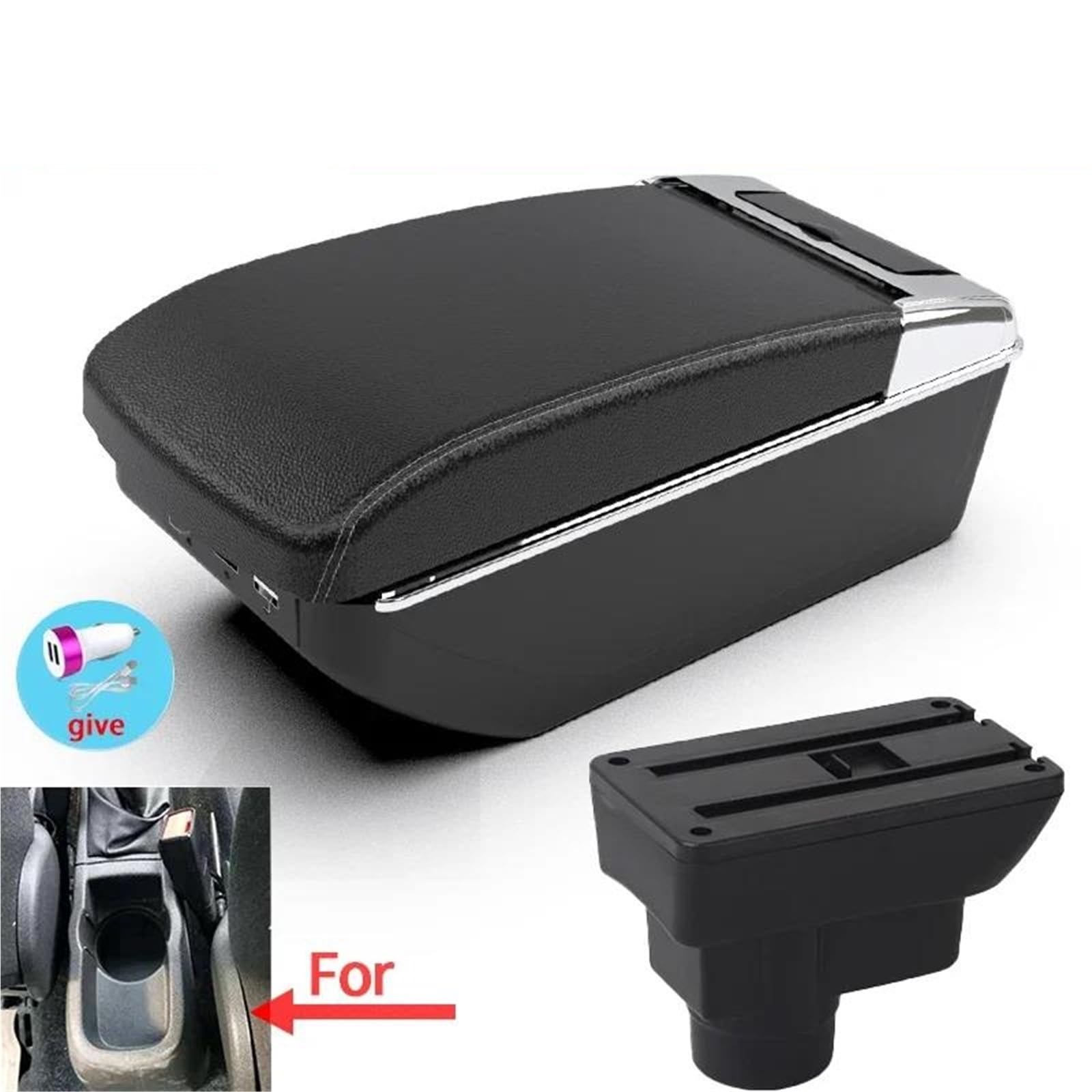 ArmstüTze Armlehnenbox Für Opel Für Corsa Auto Armlehne Rückenlehne Innenteile Aufbewahrungsbox Teile Autozubehör Auto Armlehnen(Style A3) von OGJFD