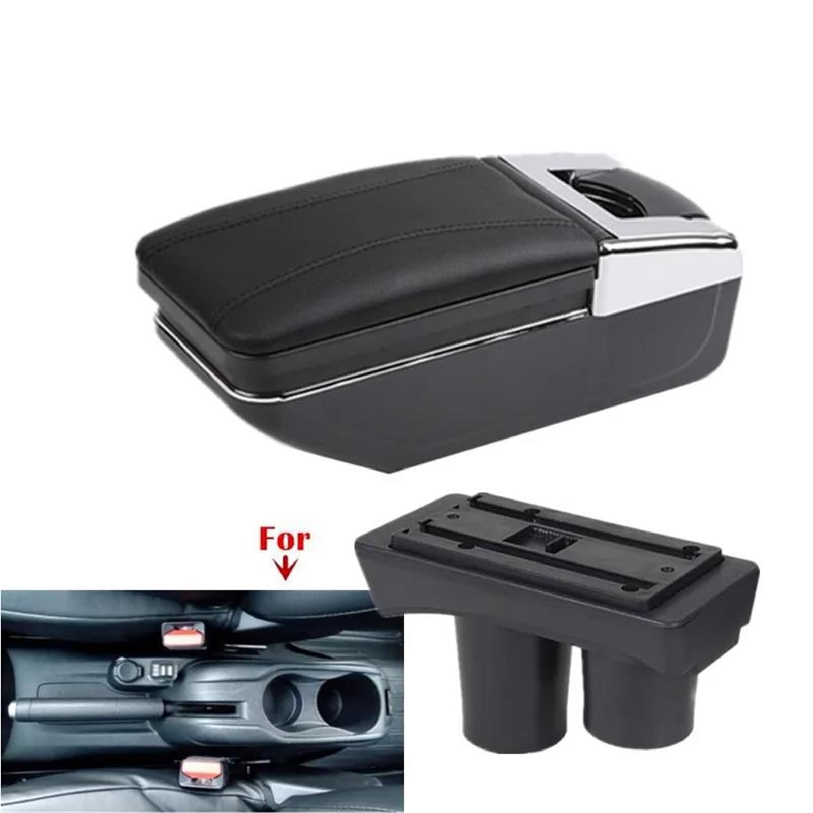 ArmstüTze Armlehnenbox Für Peugeot Für 301 Für Citroen Für C-Elysee Auto-Armlehnen-Aufbewahrungsbox Innenraum Aschenbecher Auto Armlehnen(Style A1) von OGJFD