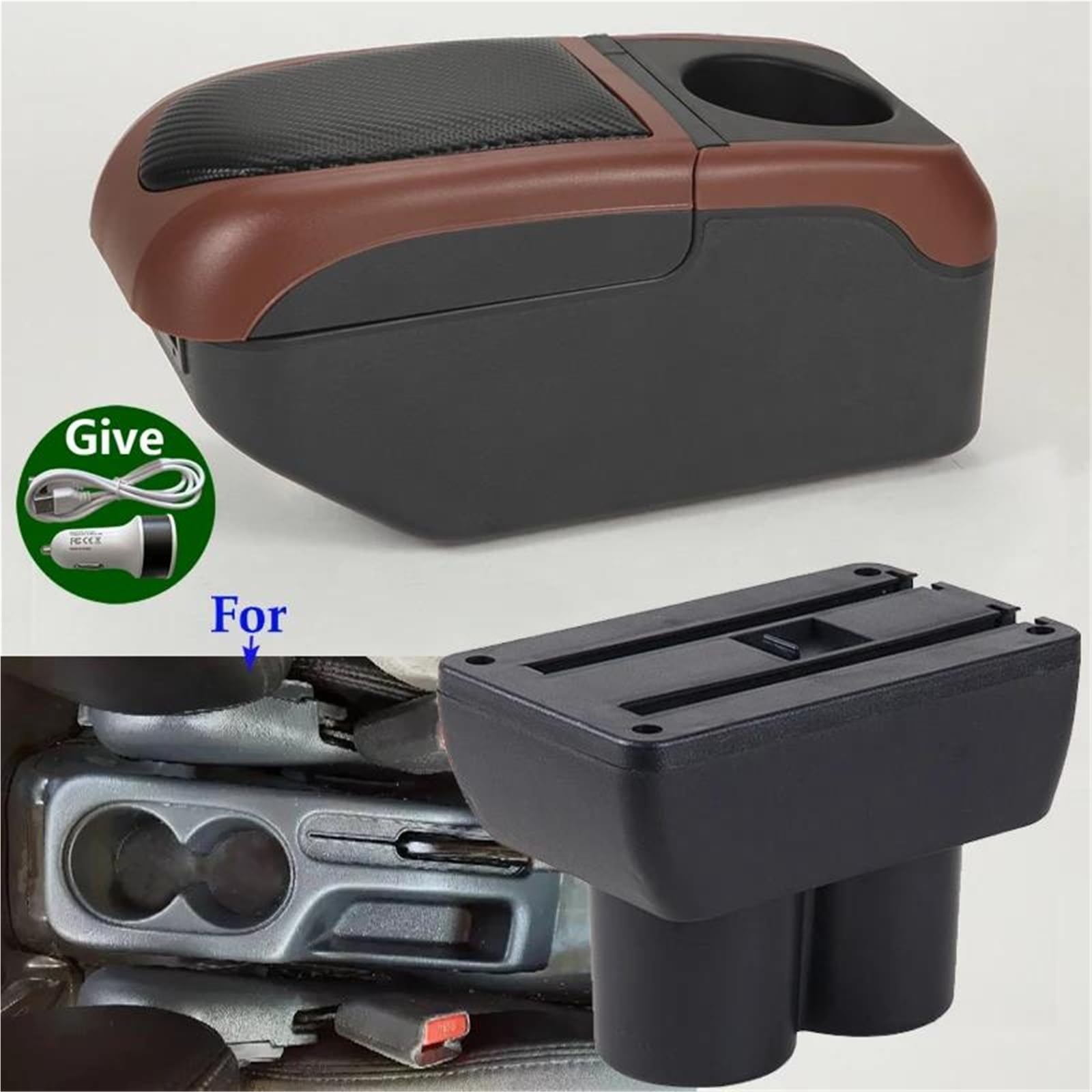 ArmstüTze Armlehnenbox Für Suzuki Für Jimny 1999-2018 Autoaufbewahrungsbox Armverstrebungen Erhöhen Sie Den Innenraum Auto Armlehnen(Black Curry) von OGJFD
