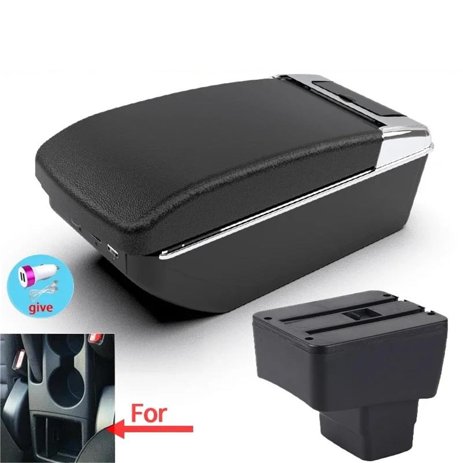ArmstüTze Armlehnenbox Nachrüstung Für Mazda 2 Für CX-3 Auto-Armlehnen-Aufbewahrungsbox Spezielles Autozubehör Auto Armlehnen(Style A2) von OGJFD