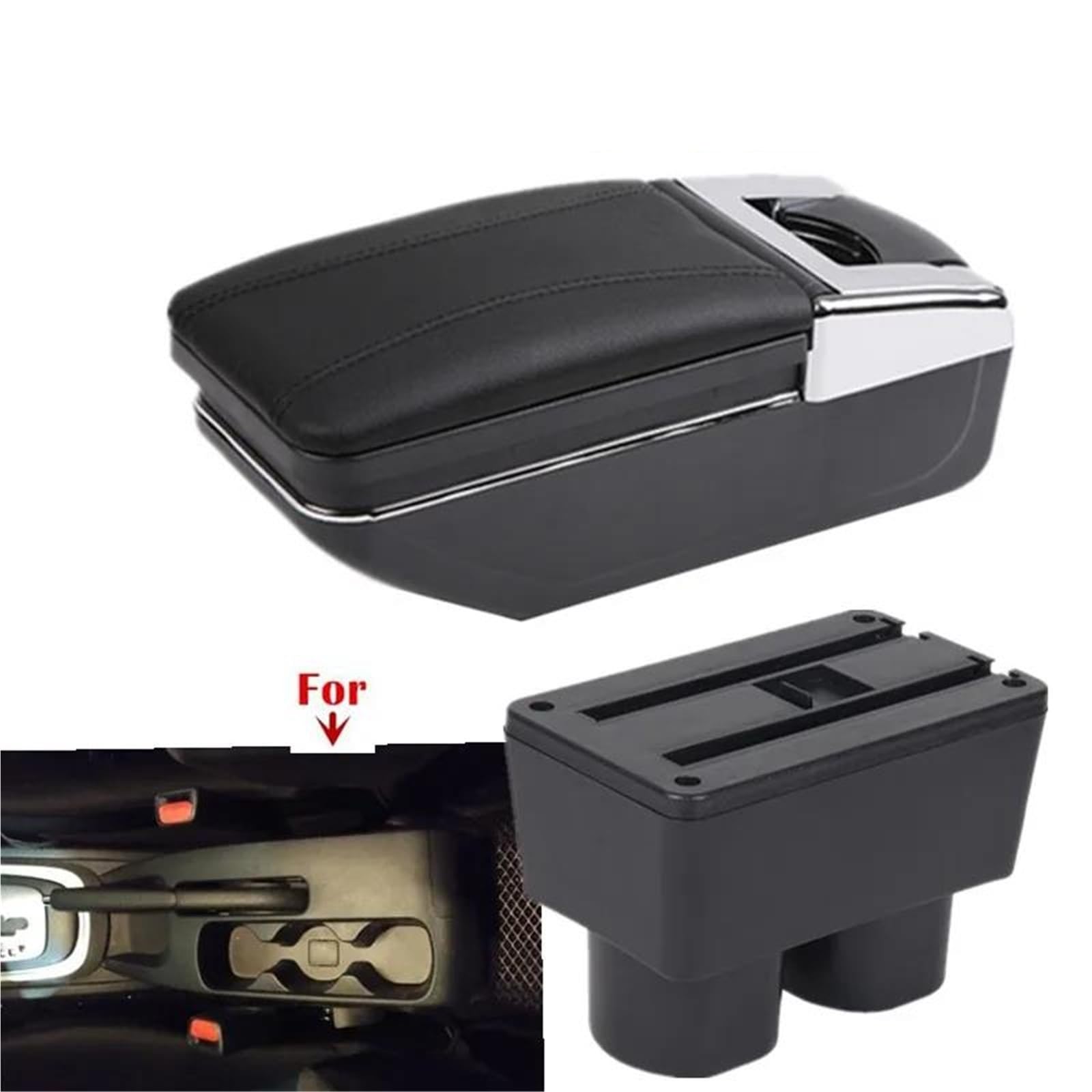 ArmstüTze Auto Armlehne Box Für Toyota Für Avanza Für Rush Armlehne Box Lagerung Box Innen Retrofit Auto Zubehör Auto Armlehnen(Style A1) von OGJFD